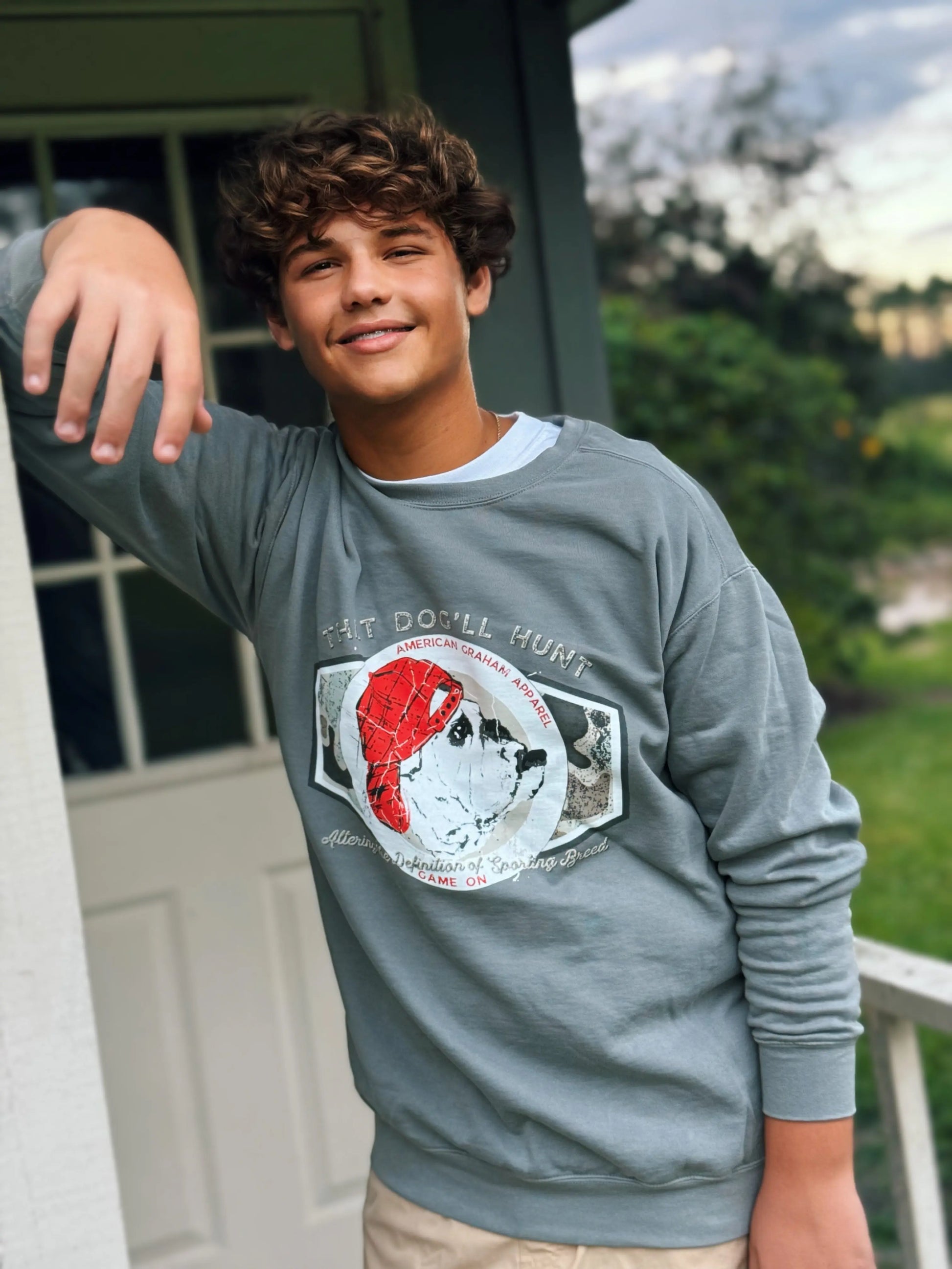 Game On: Sporting Bulldog Graphic Sweatshirt - American Graham Apparel American Graham Apparel