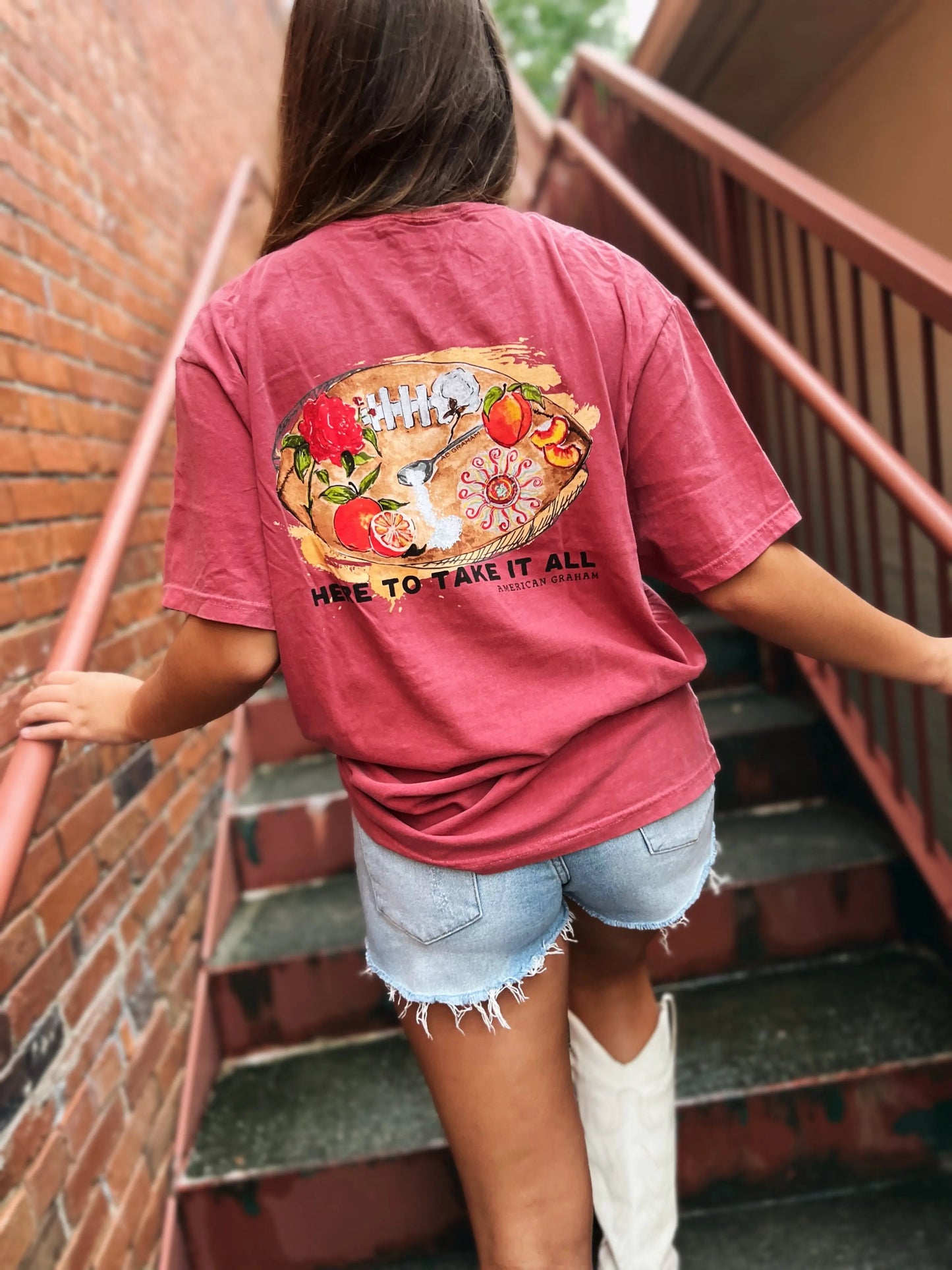 HERE TO TAKE IT ALL Comfort Tee American Graham Apparel