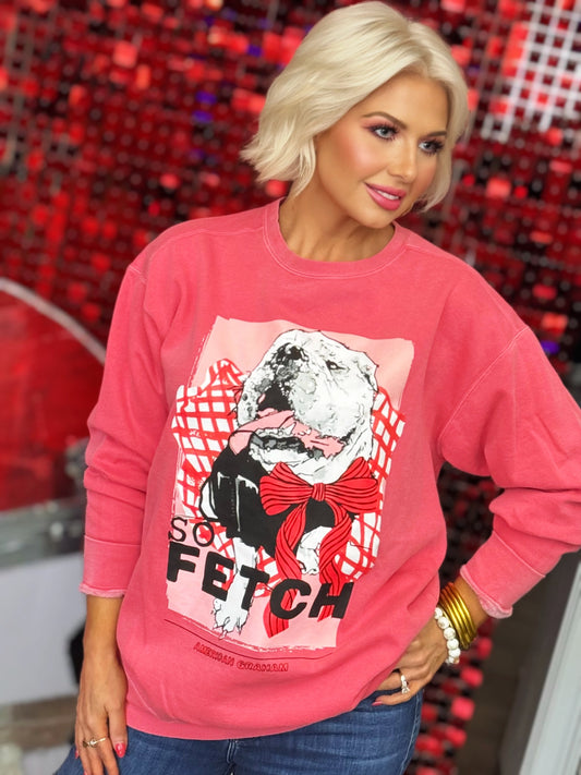So Fetch Bulldog Comfort Colors Graphic Sweatshirt