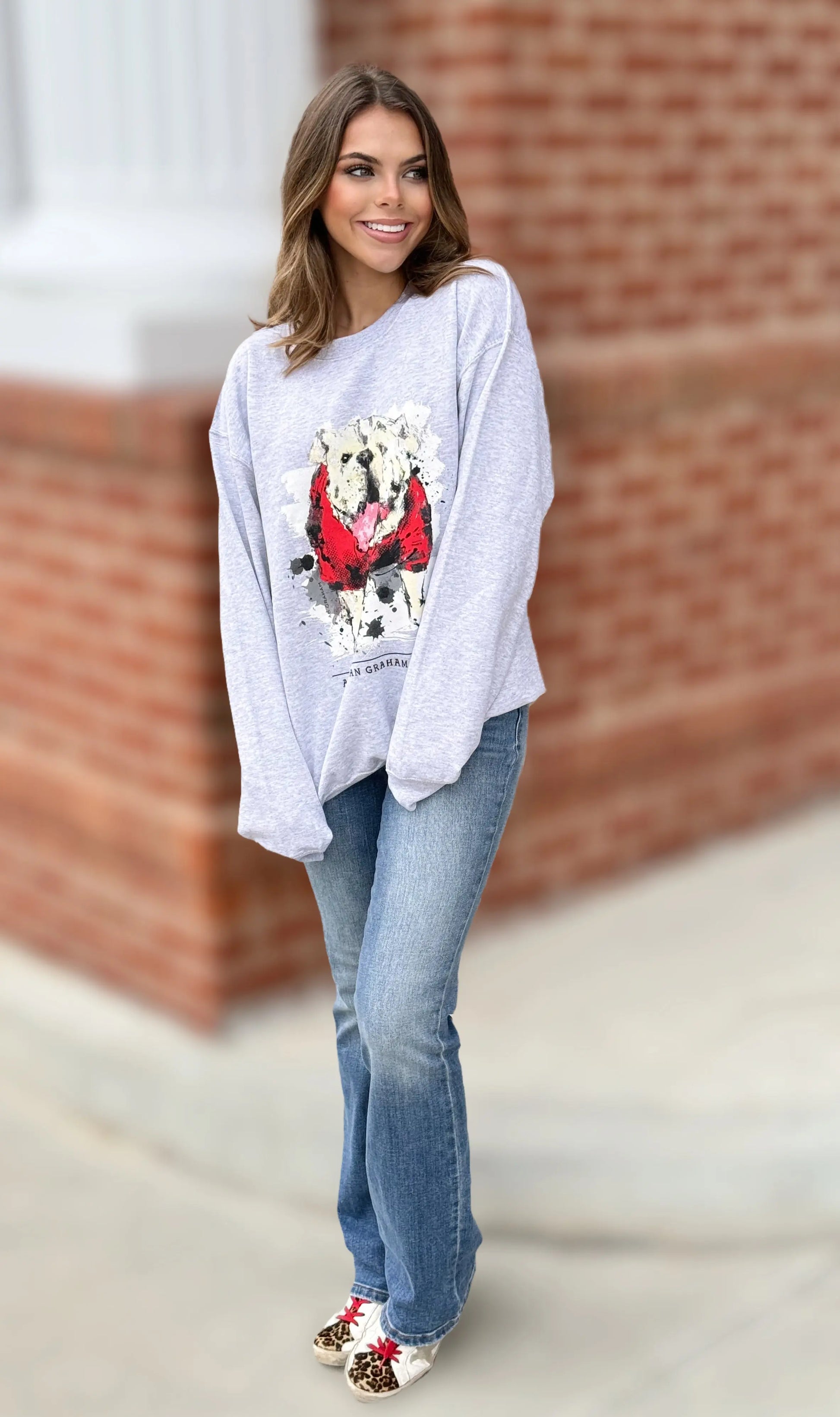 Here comes the BOOM bulldog BASIC sweatshirt/ UGA/ DAWGS/ GEORGIA American Graham Apparel