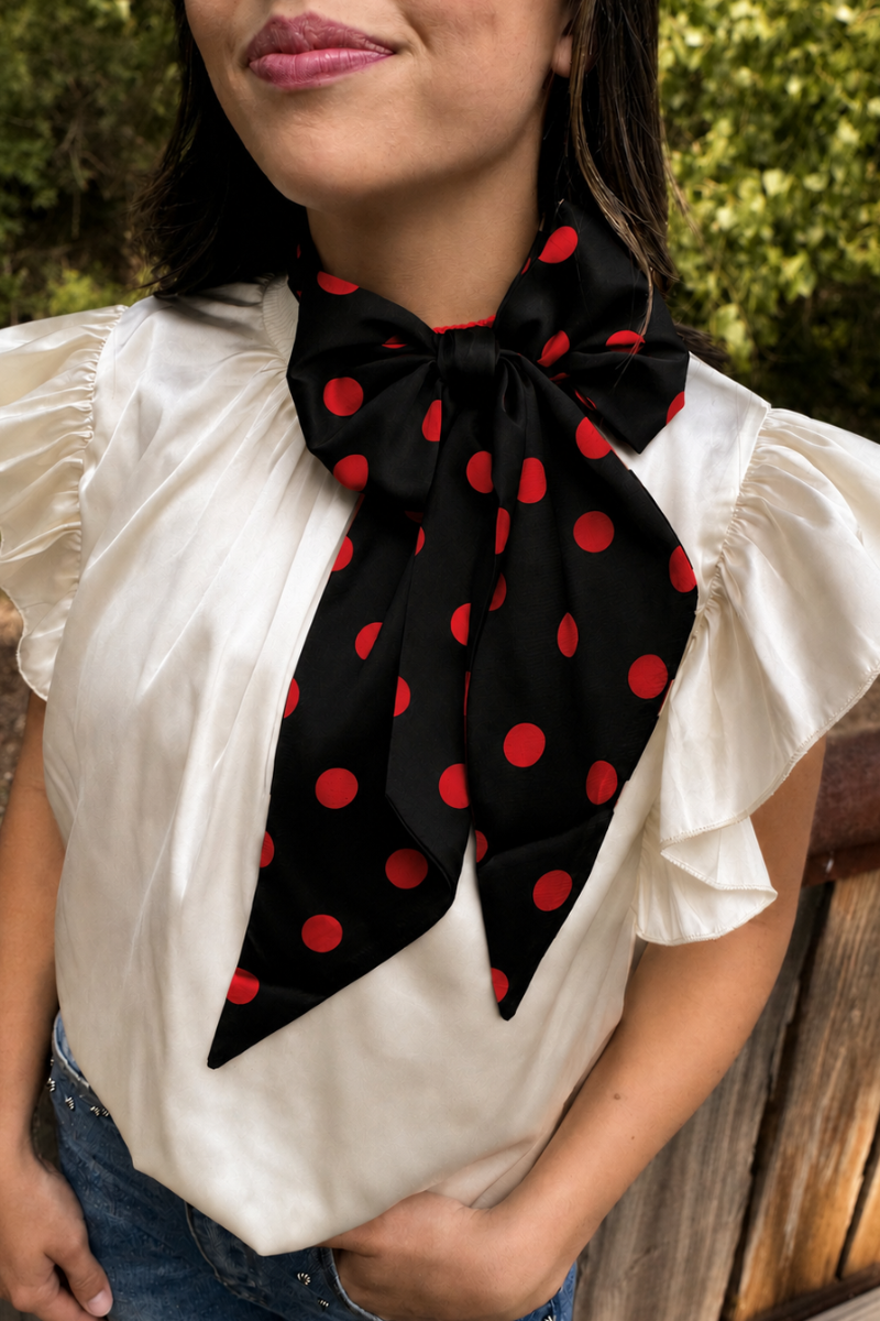 Kickoff Season Red & Black Latigo Scarf
