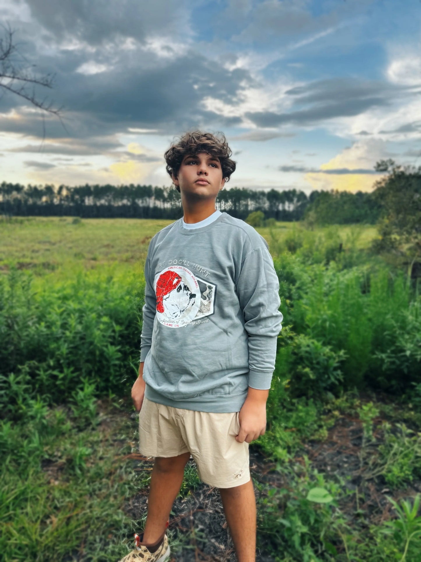 Game On: Sporting Bulldog Graphic Sweatshirt - American Graham Apparel American Graham Apparel