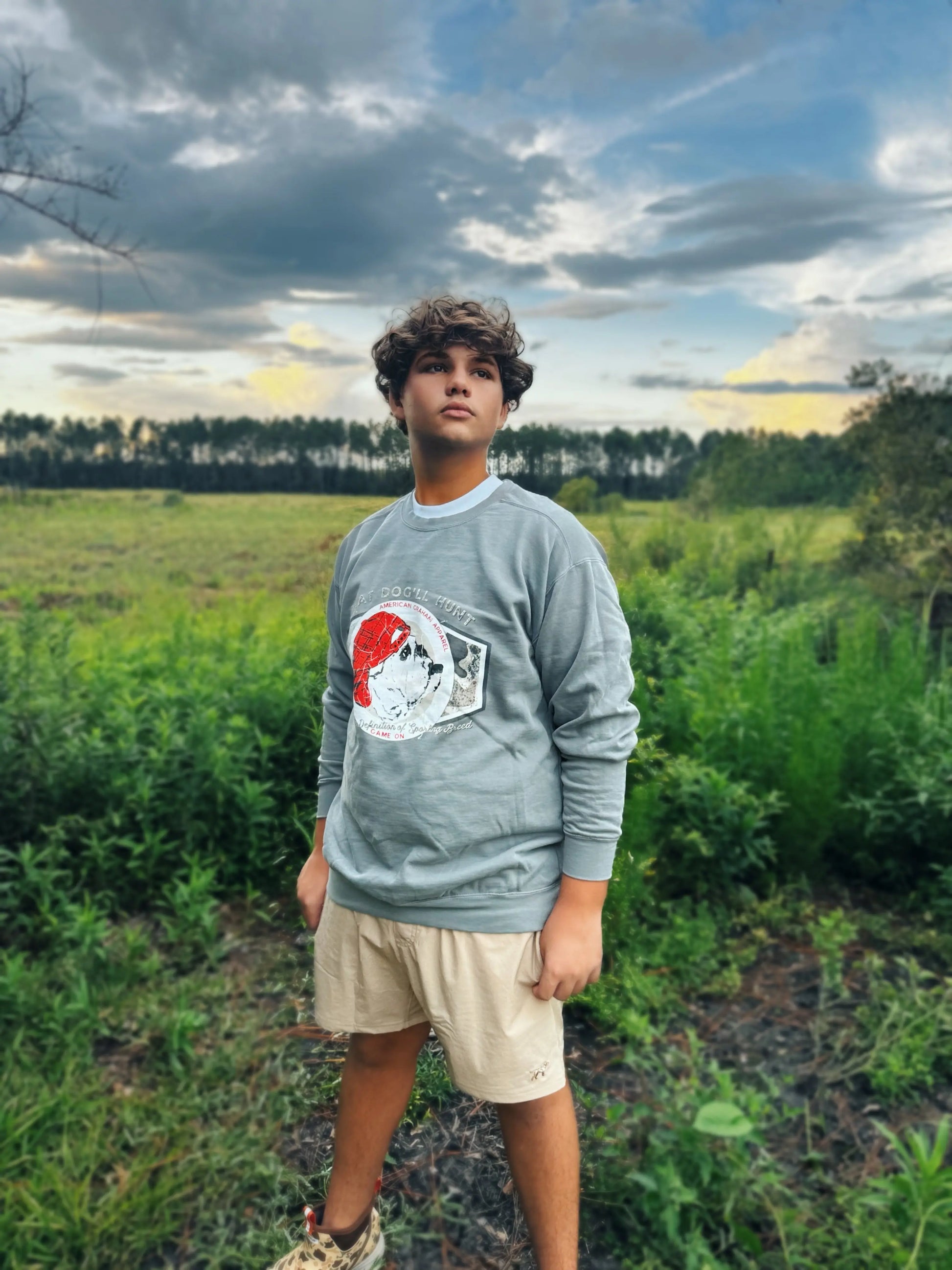 Game On: Sporting Bulldog Graphic Sweatshirt - American Graham Apparel American Graham Apparel