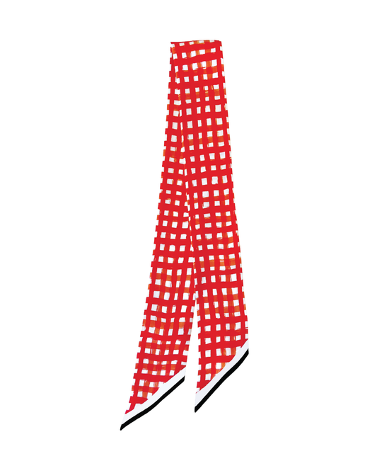 Game Day Scarf: Tailgate Check Twilly in Red Check