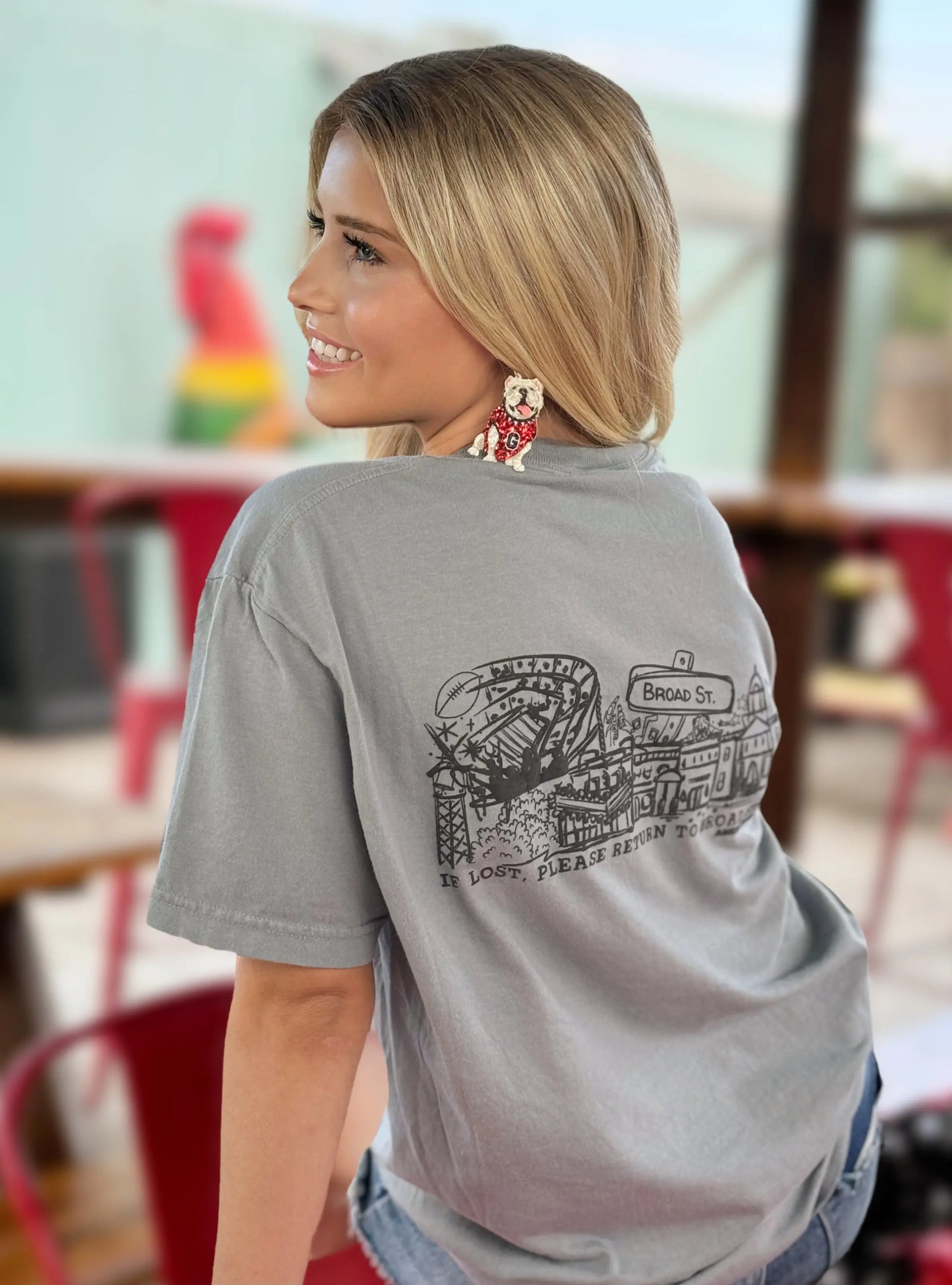 UGA Georgia Bulldog Earrings American Graham Apparel