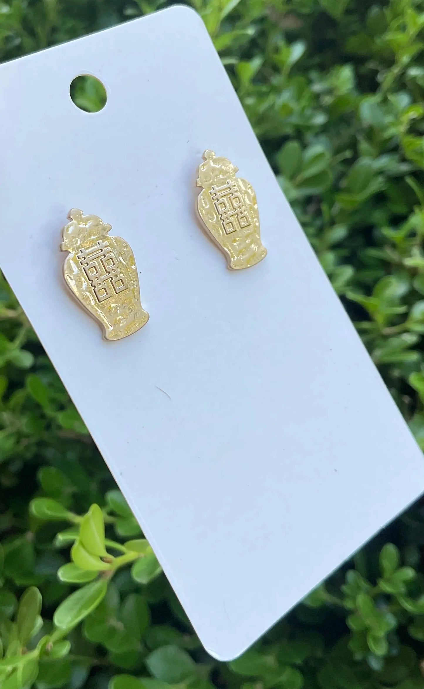 Mini ginger jar chinoiserie earrings- American Graham