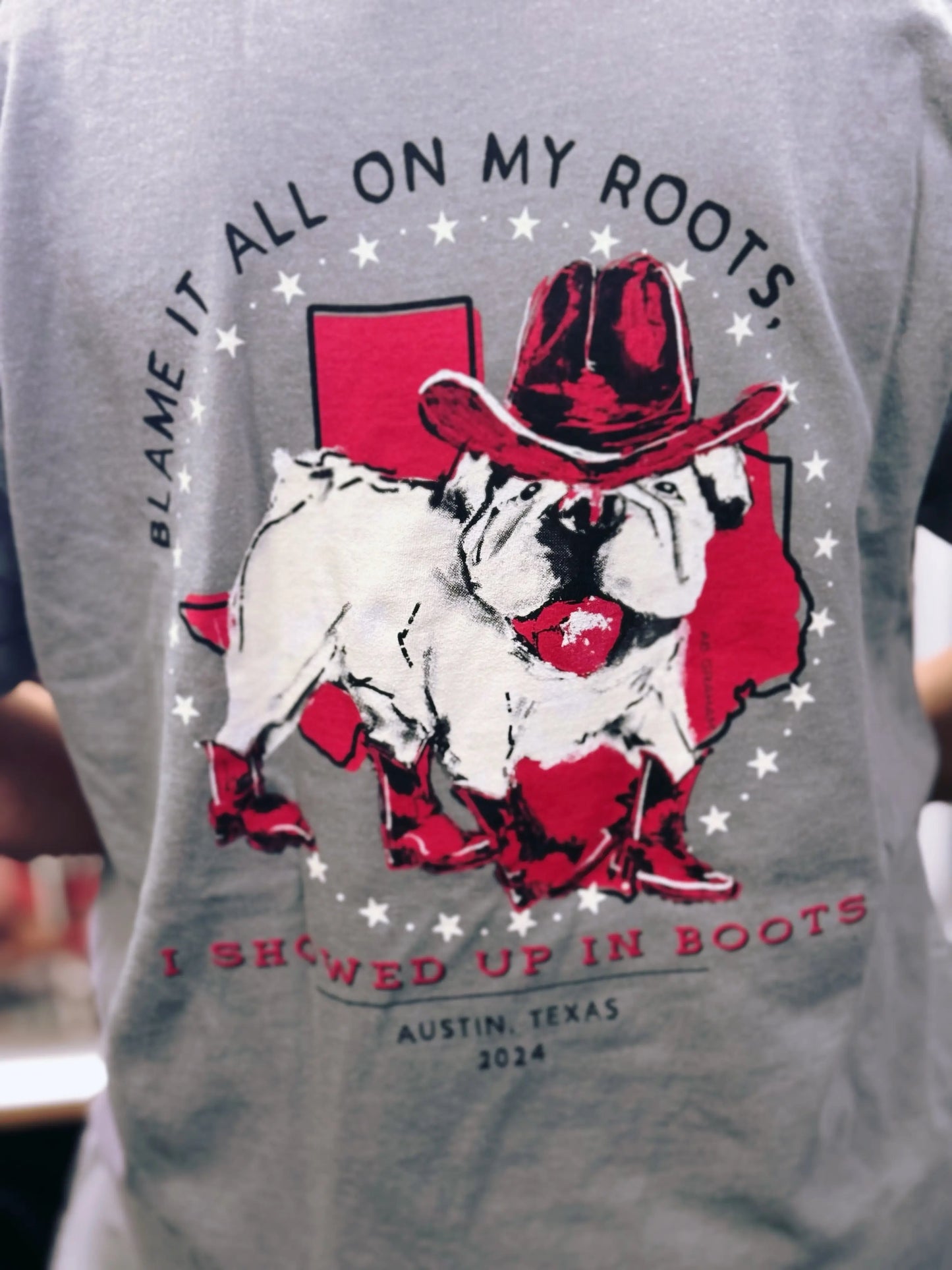 Blame It All On My Roots, Austin TX Tee American Graham Apparel