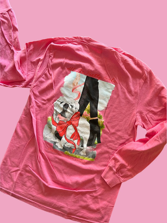 All The Pretty Girls Peony Short or Long Tee American Graham Apparel