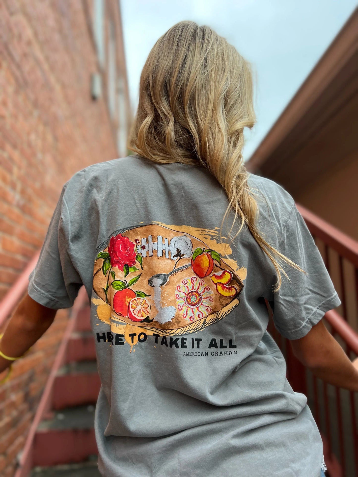 HERE TO TAKE IT ALL Comfort Tee American Graham Apparel
