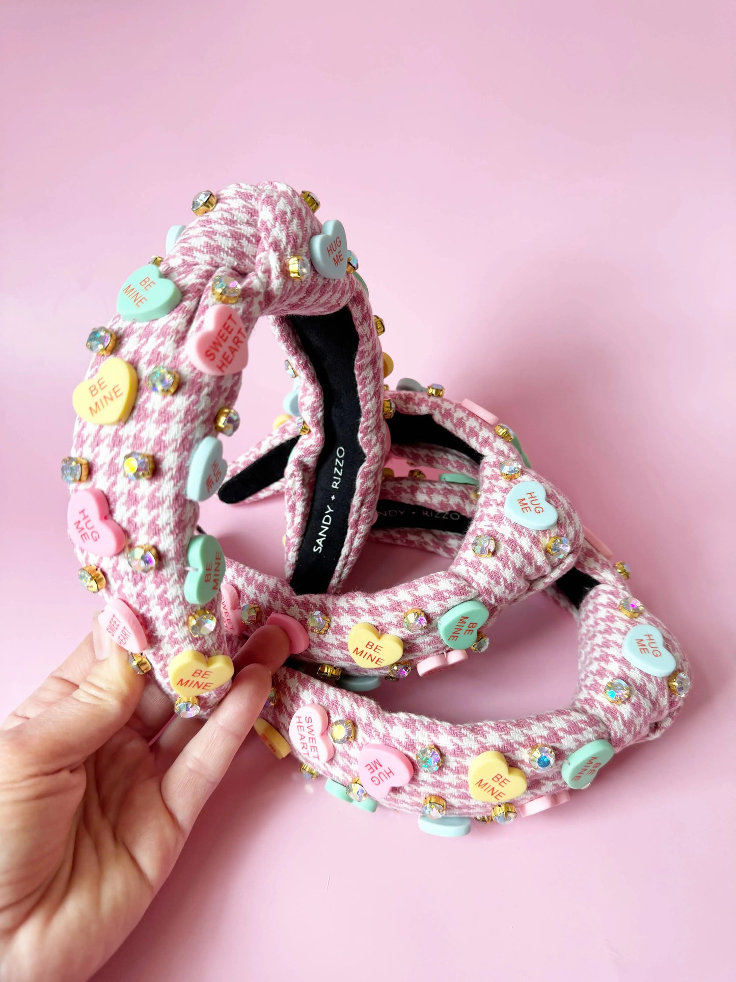 Embellished Conversation Heart Headband Sandy + Rizzo