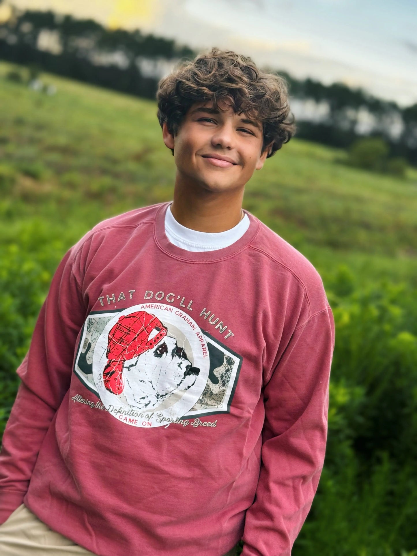Game On: Sporting Bulldog Graphic Sweatshirt - American Graham Apparel American Graham Apparel