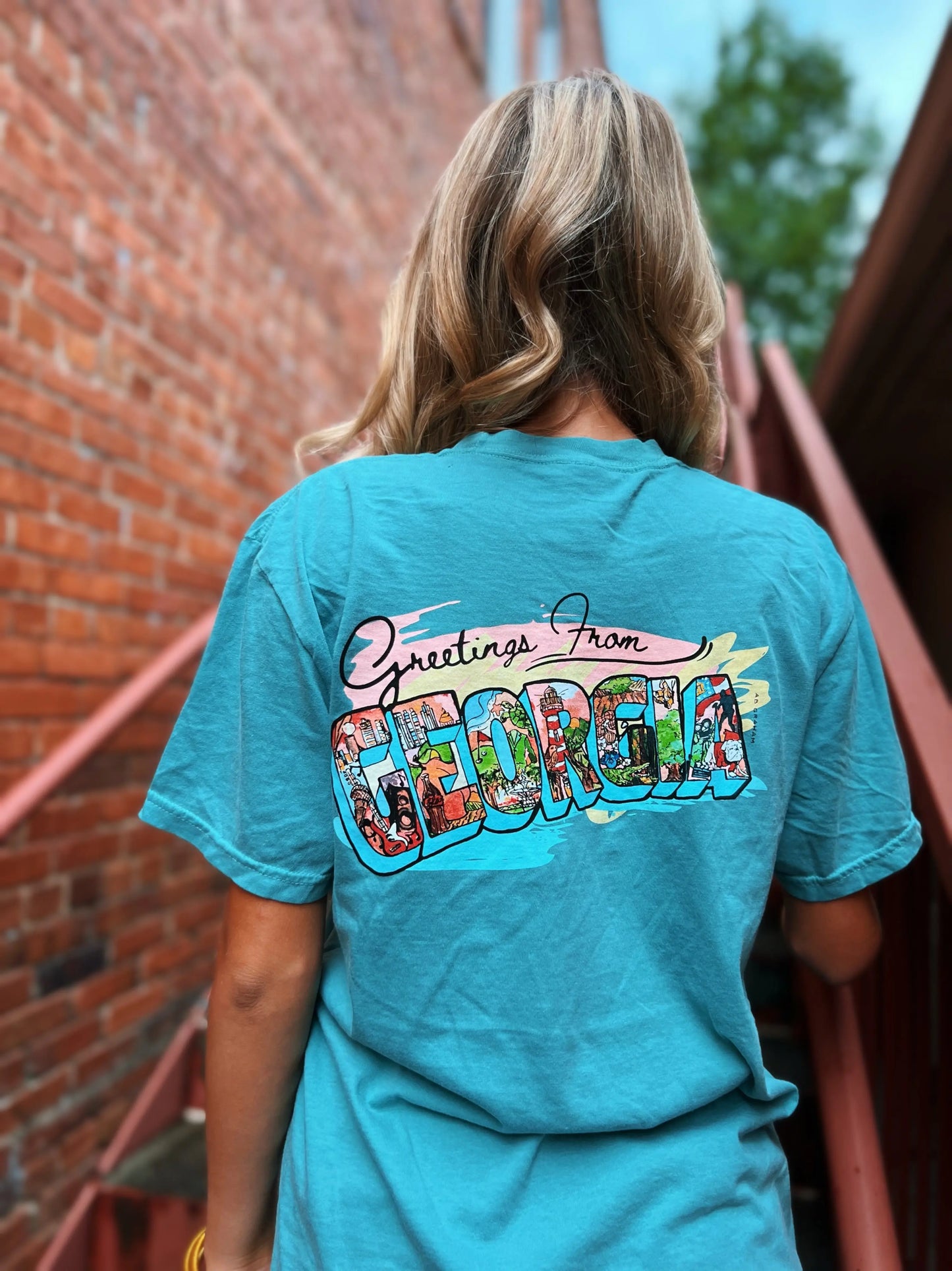 Greetings from Georgia Garment Dyed Comfort Tee American Graham Apparel