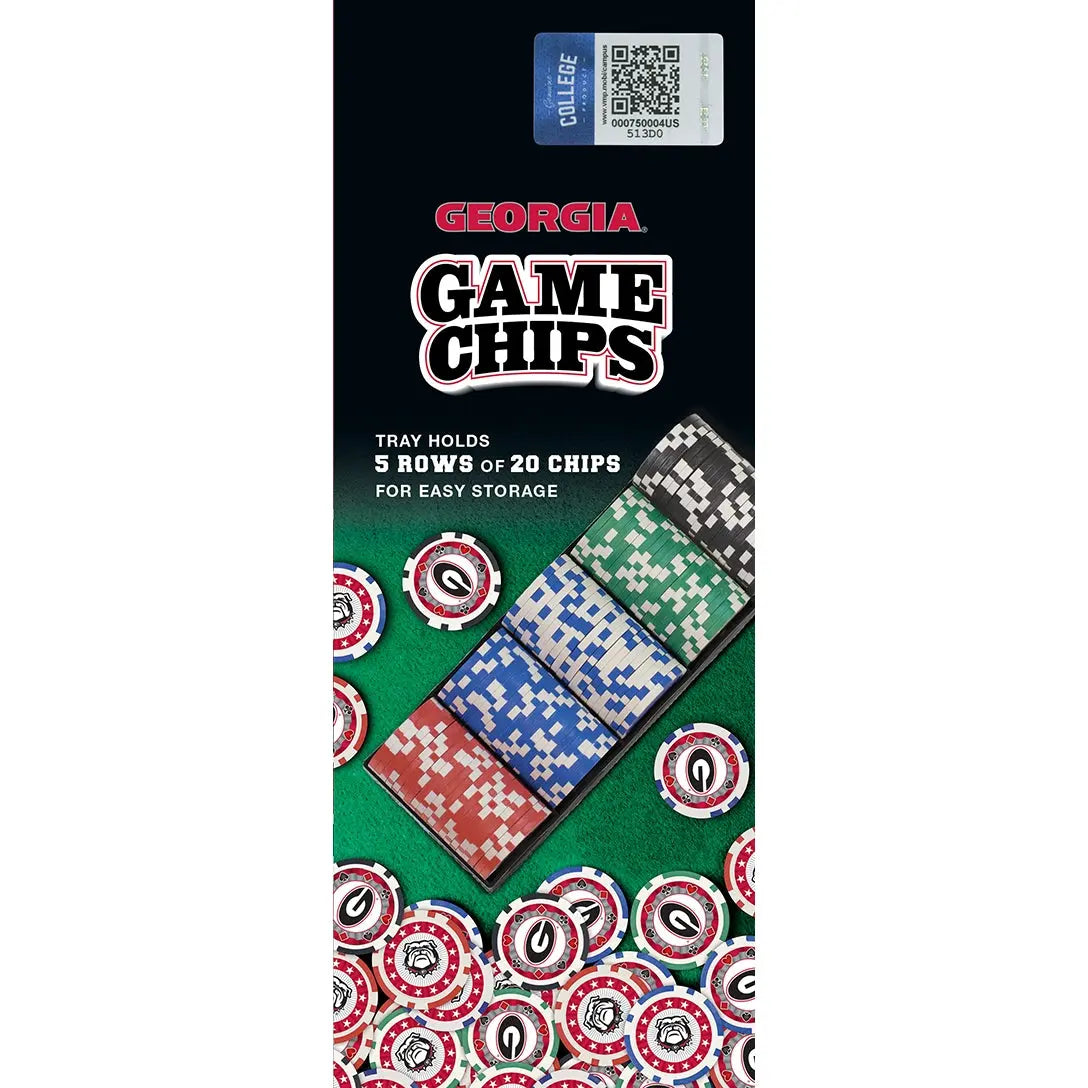 Georgia Bulldogs 100 Piece Poker Chips American Graham