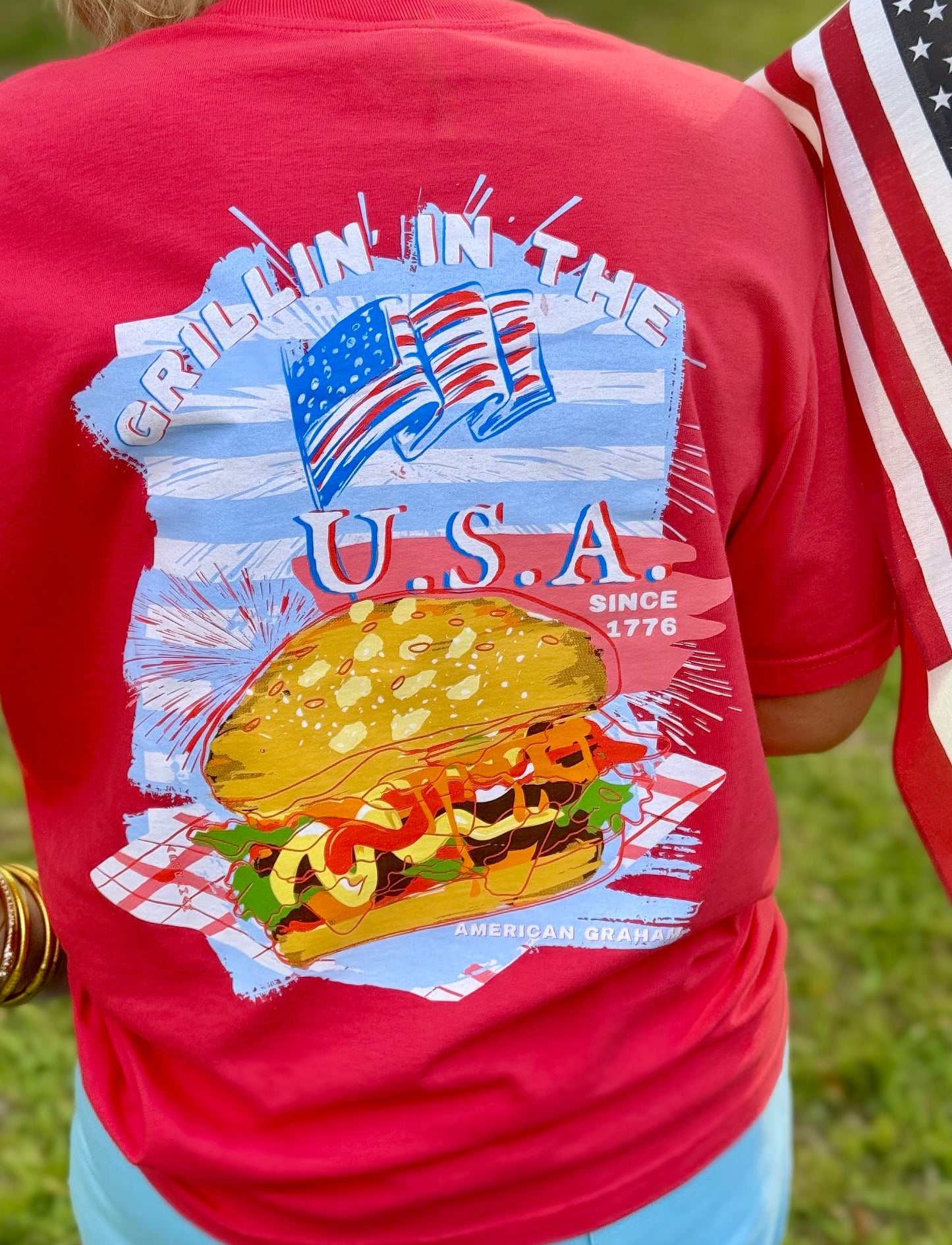 Grillin' In The USA Artisan Graphic T-Shirt