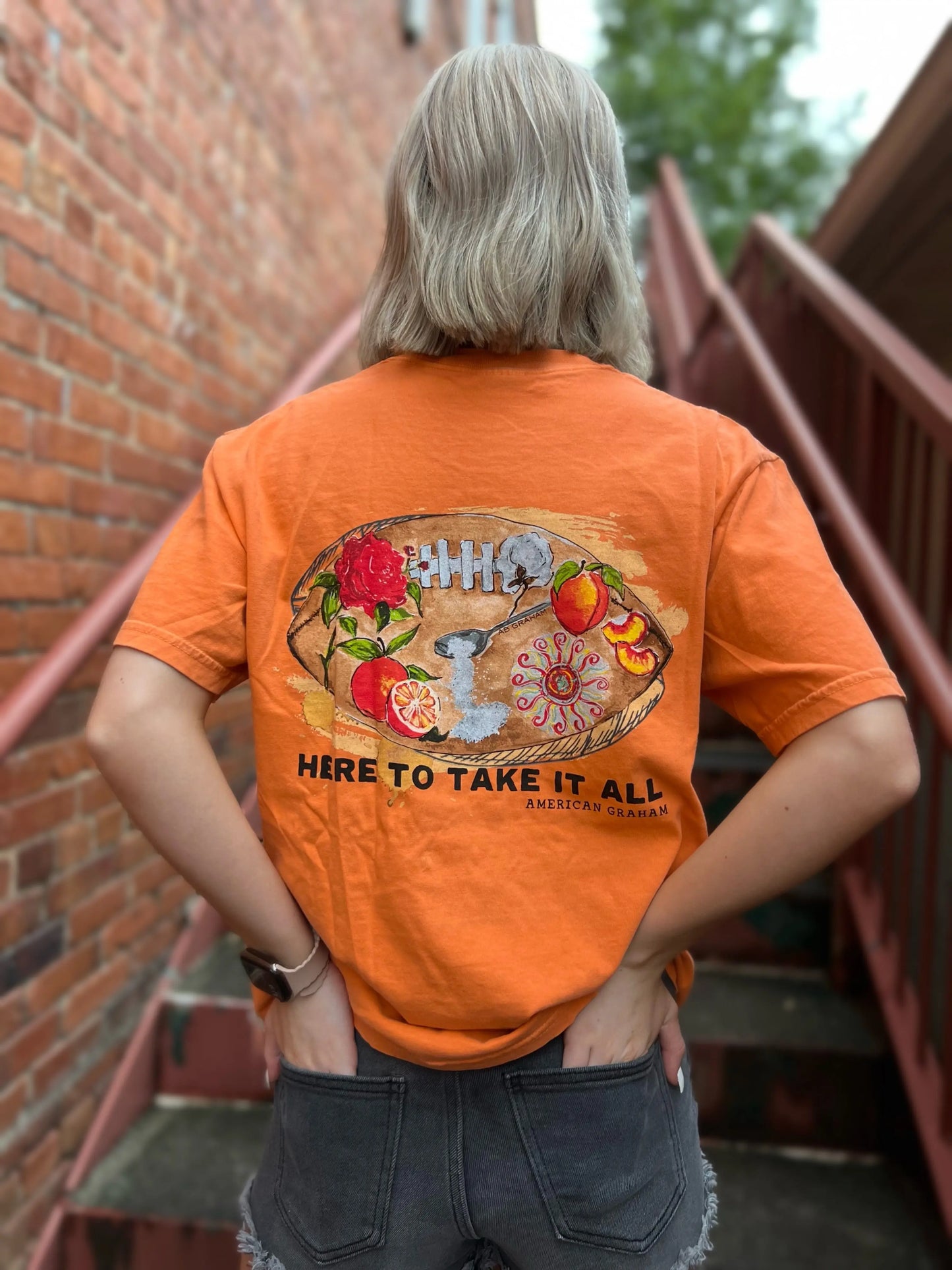 HERE TO TAKE IT ALL Comfort Tee American Graham Apparel