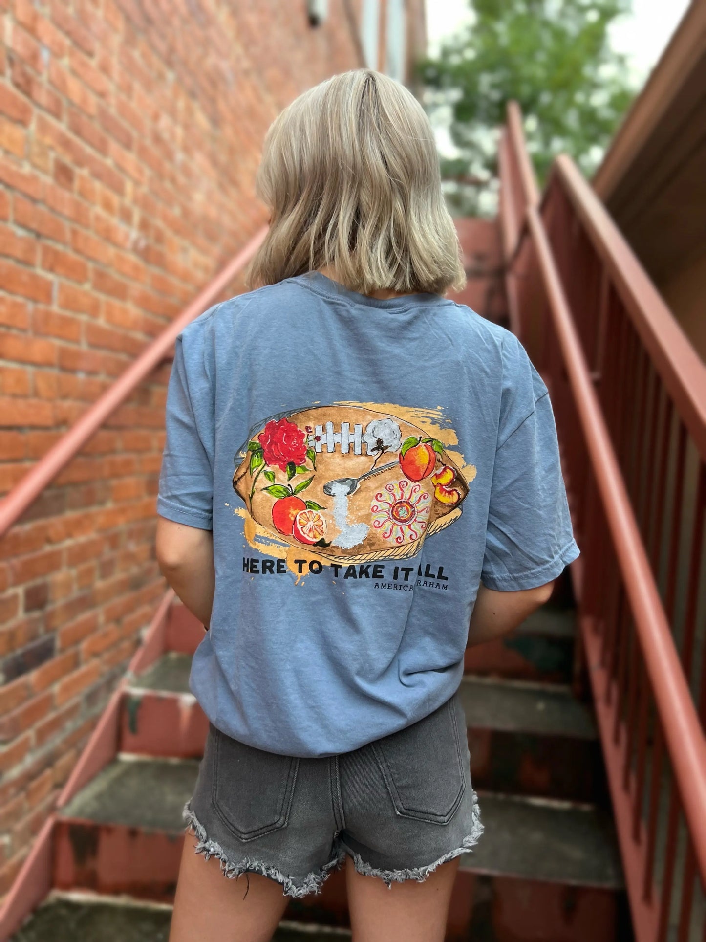 HERE TO TAKE IT ALL Comfort Tee American Graham Apparel
