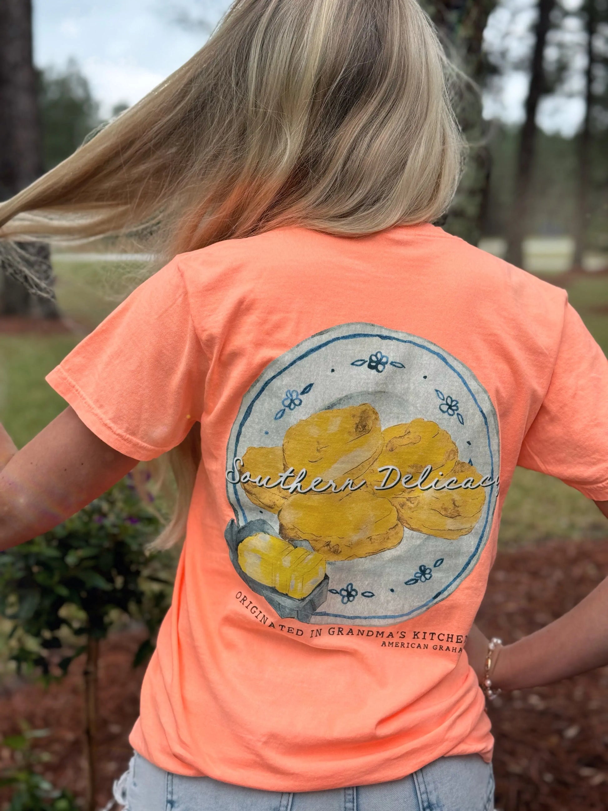 Biscuits, Originated in Grandma's Kitchen Comfort Tee American Graham Apparel