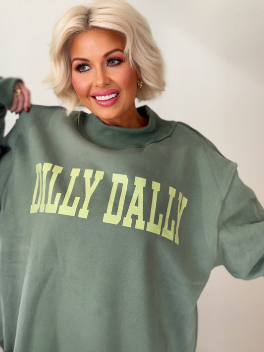 DILLY DALLY Sweat-shirt oversize doux à col montant