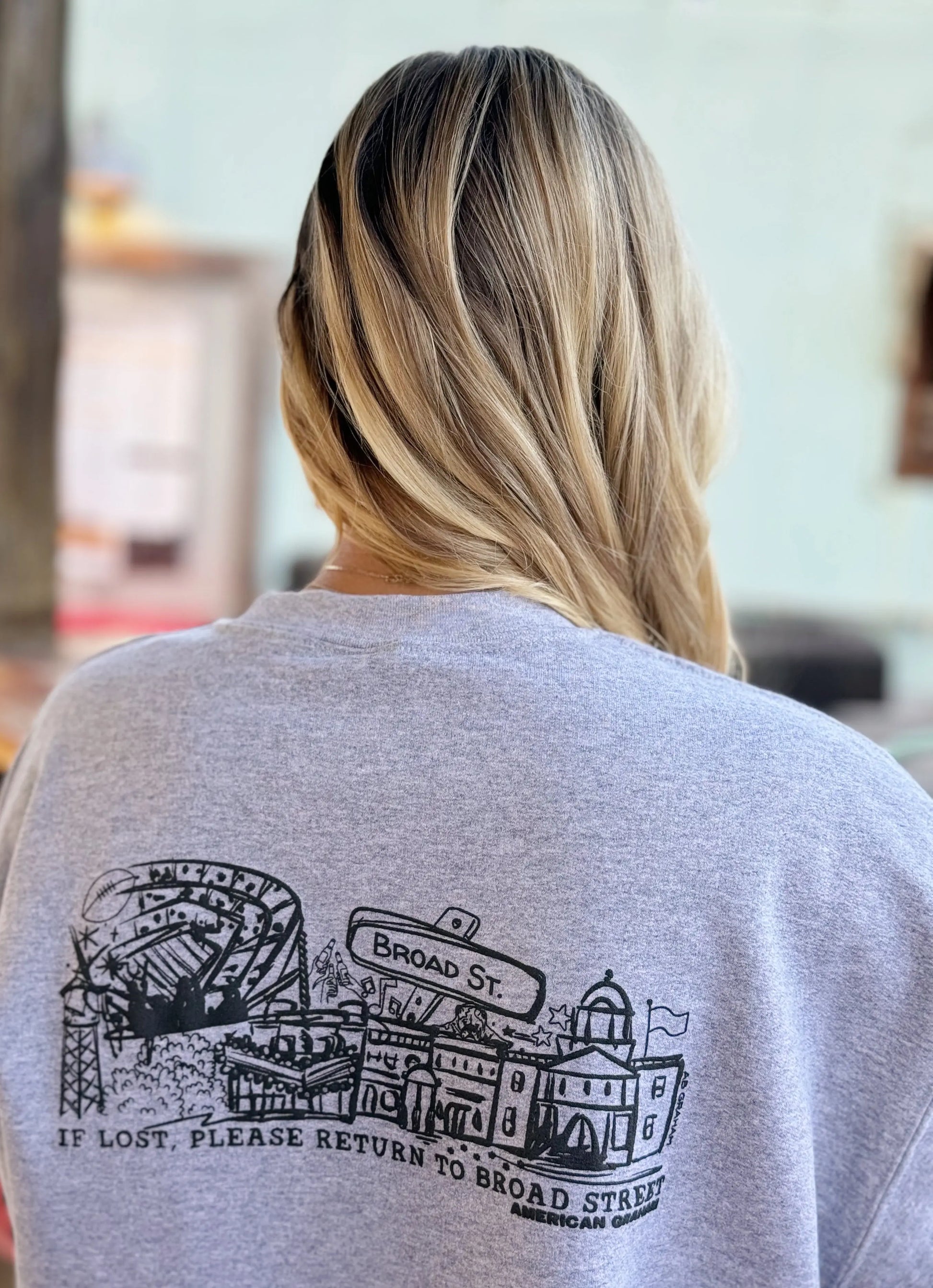 Puff Ink Down Town Athens, GA Sweatshirt American Graham Apparel
