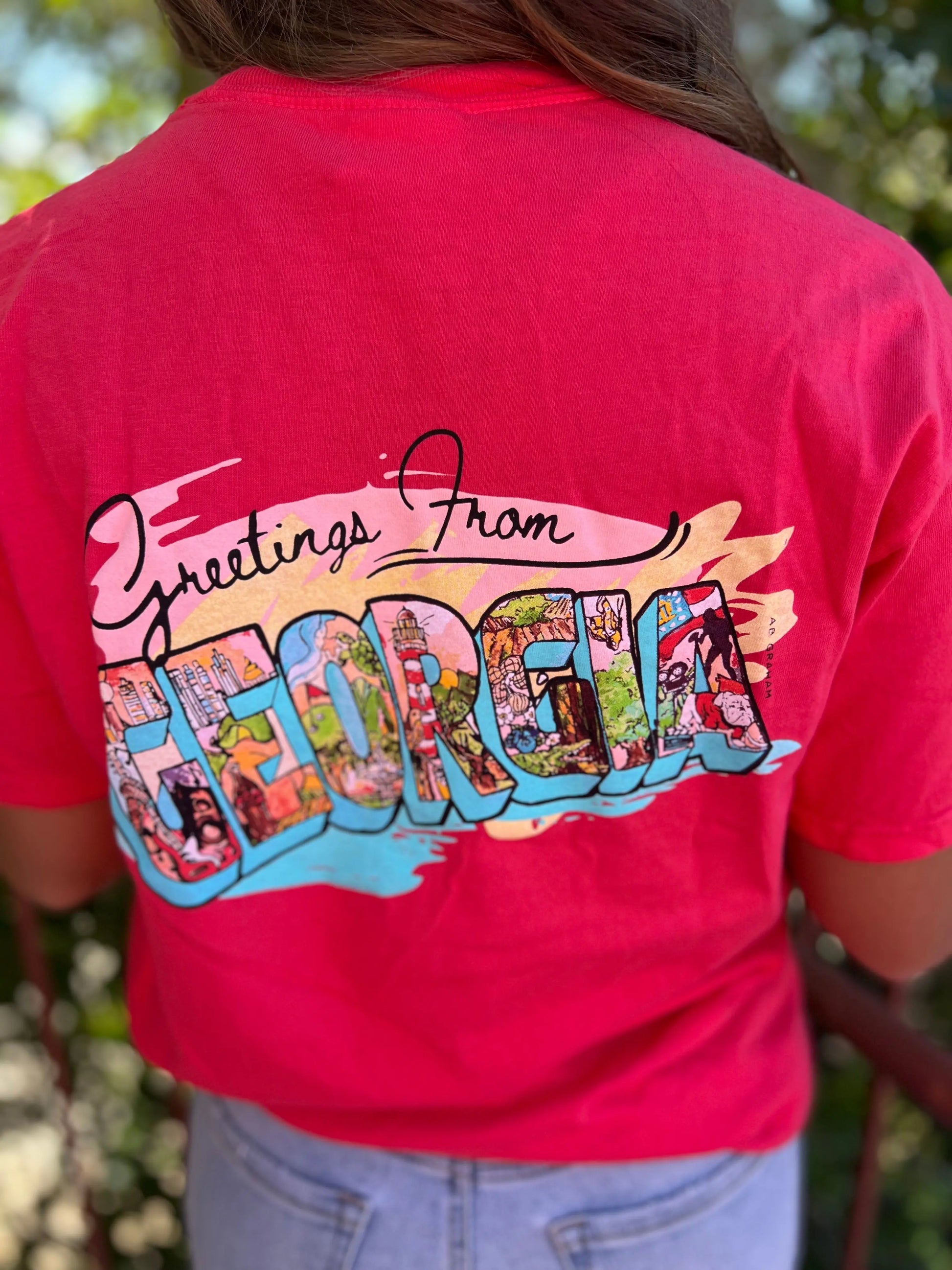 Greetings from Georgia Paprika Short Sleeve Comfort Tee American Graham Apparel
