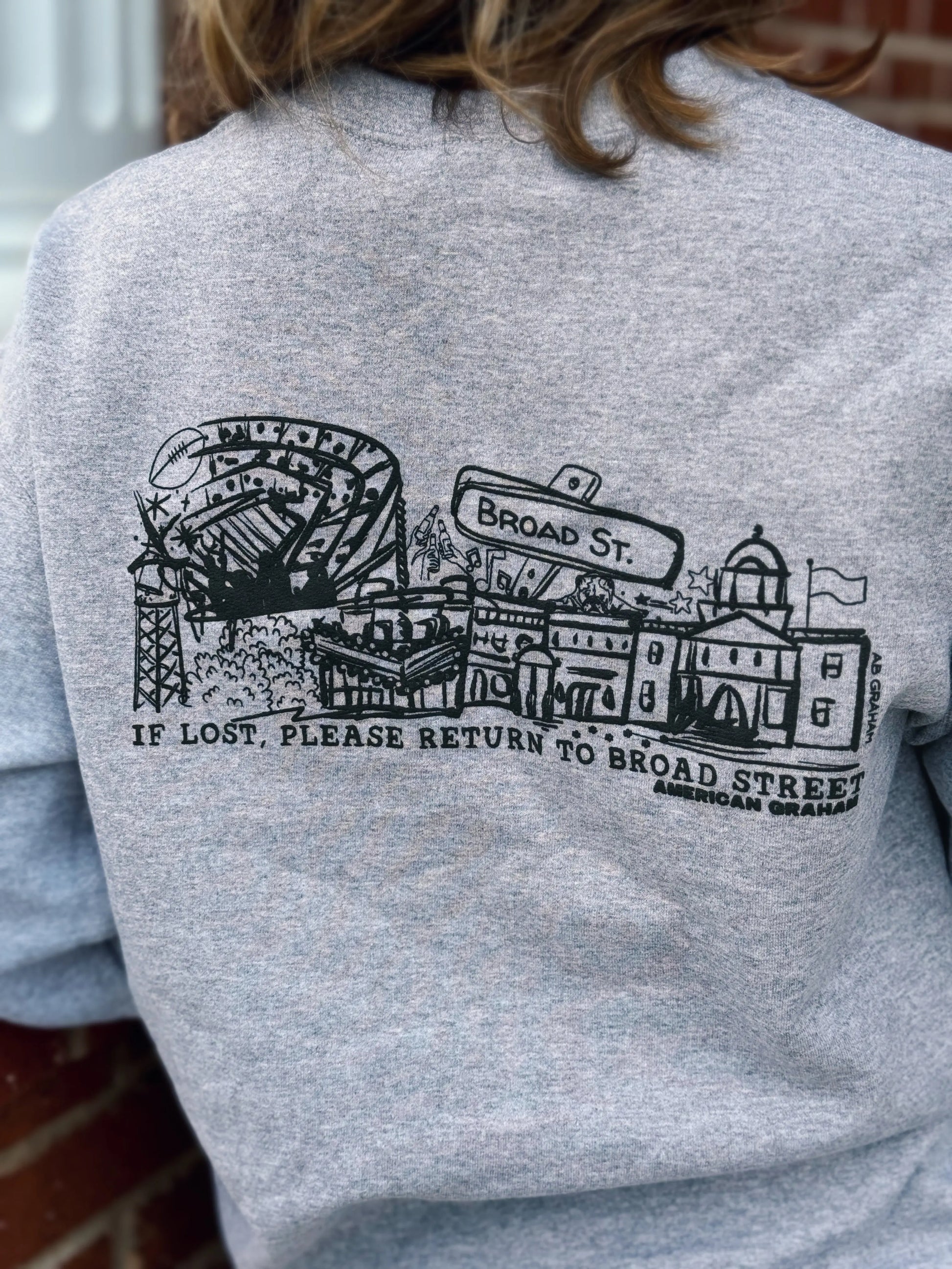 Puff Ink Down Town Athens, GA Sweatshirt American Graham Apparel