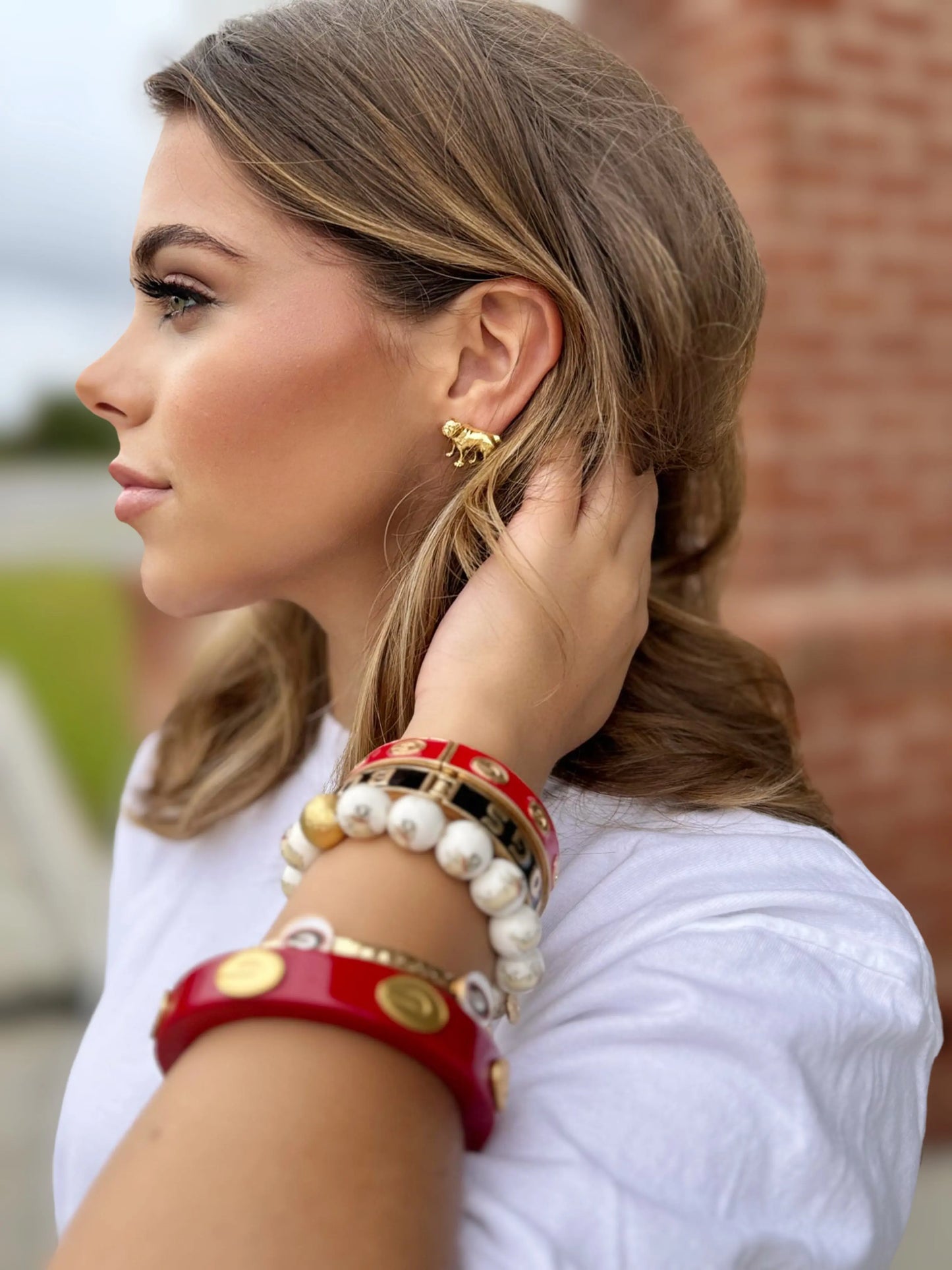Lisi Lerch Bulldog Stud Earrings Lisi Lerch