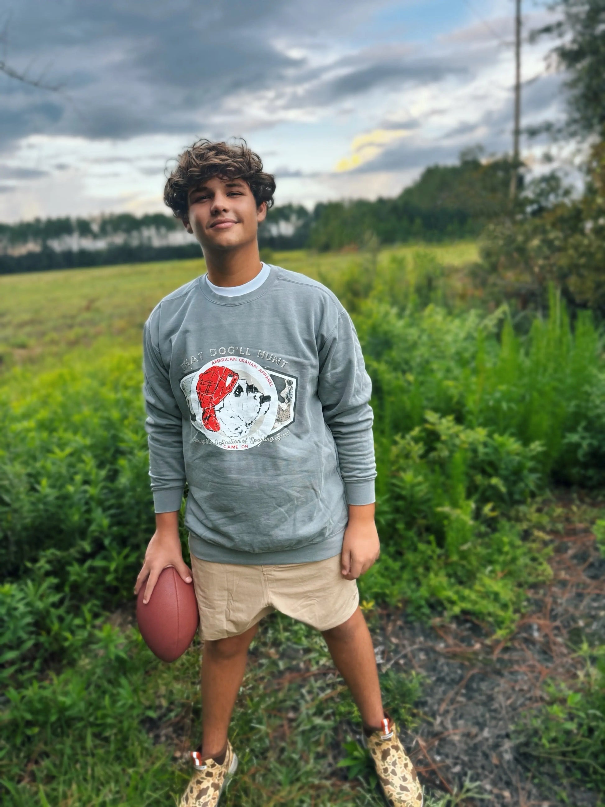 Game On: Sporting Bulldog Graphic Sweatshirt - American Graham Apparel American Graham Apparel