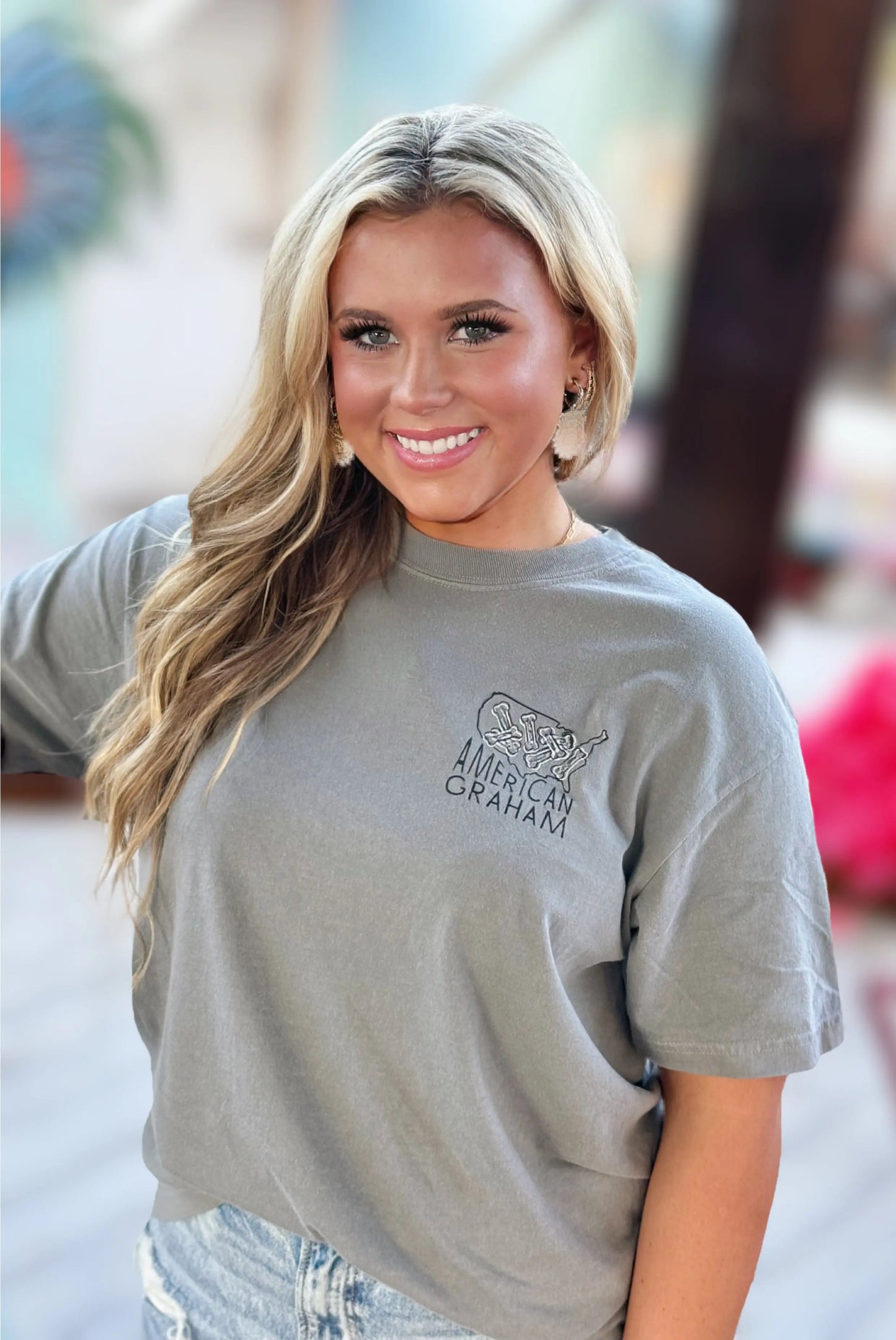 Gameday Gold Bulldog Dangle Hoop Earrings American Graham Apparel