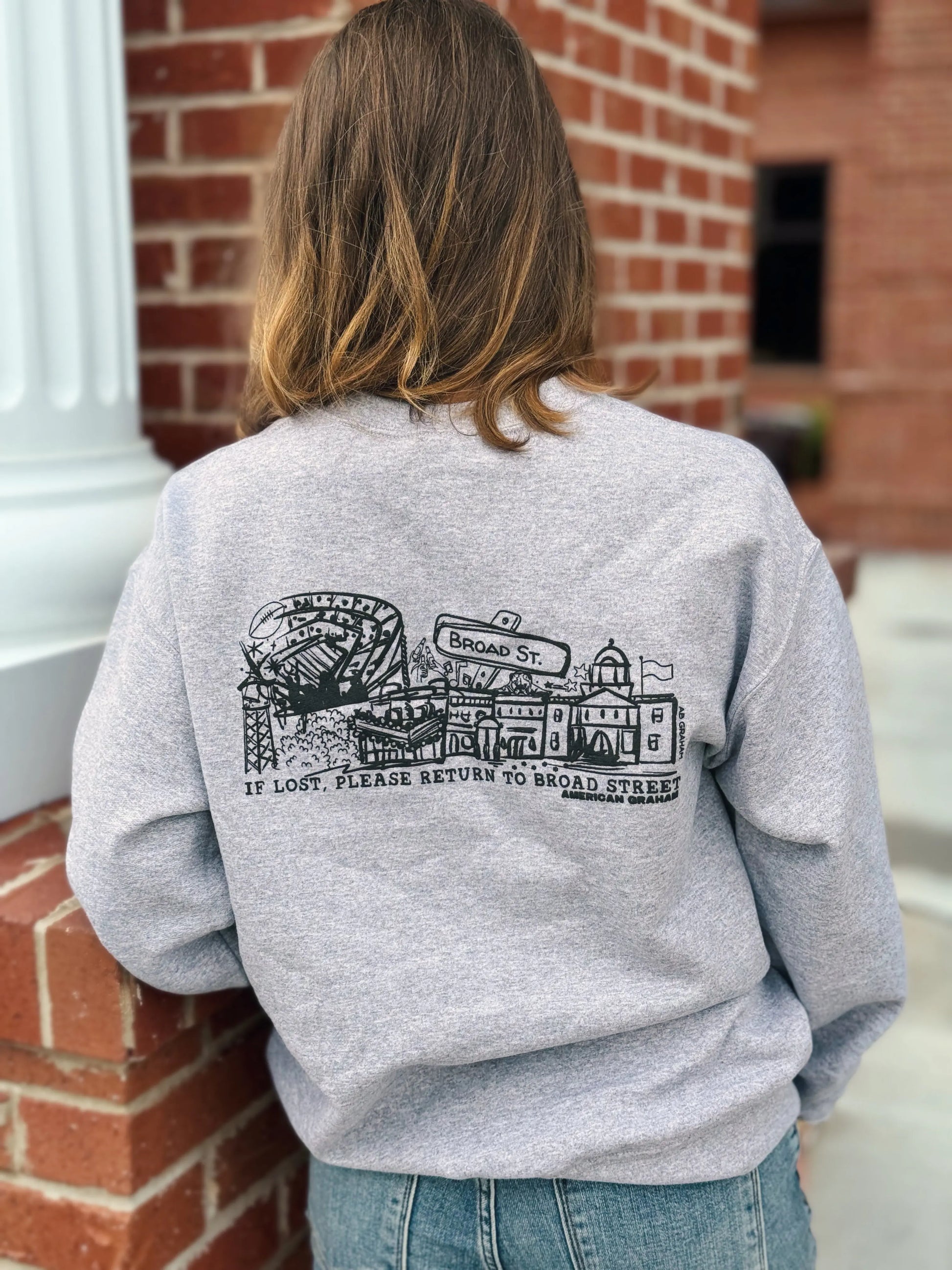 Puff Ink Down Town Athens, GA Sweatshirt American Graham Apparel