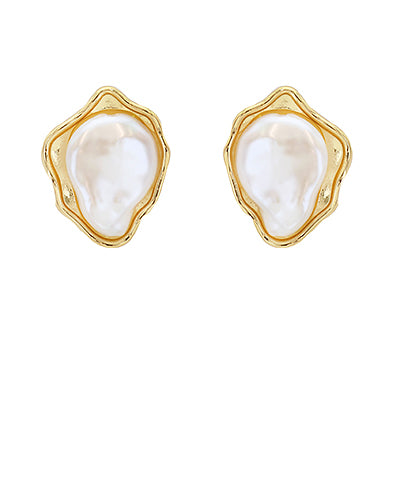 Charleston Classic Shell Pearl Earrings