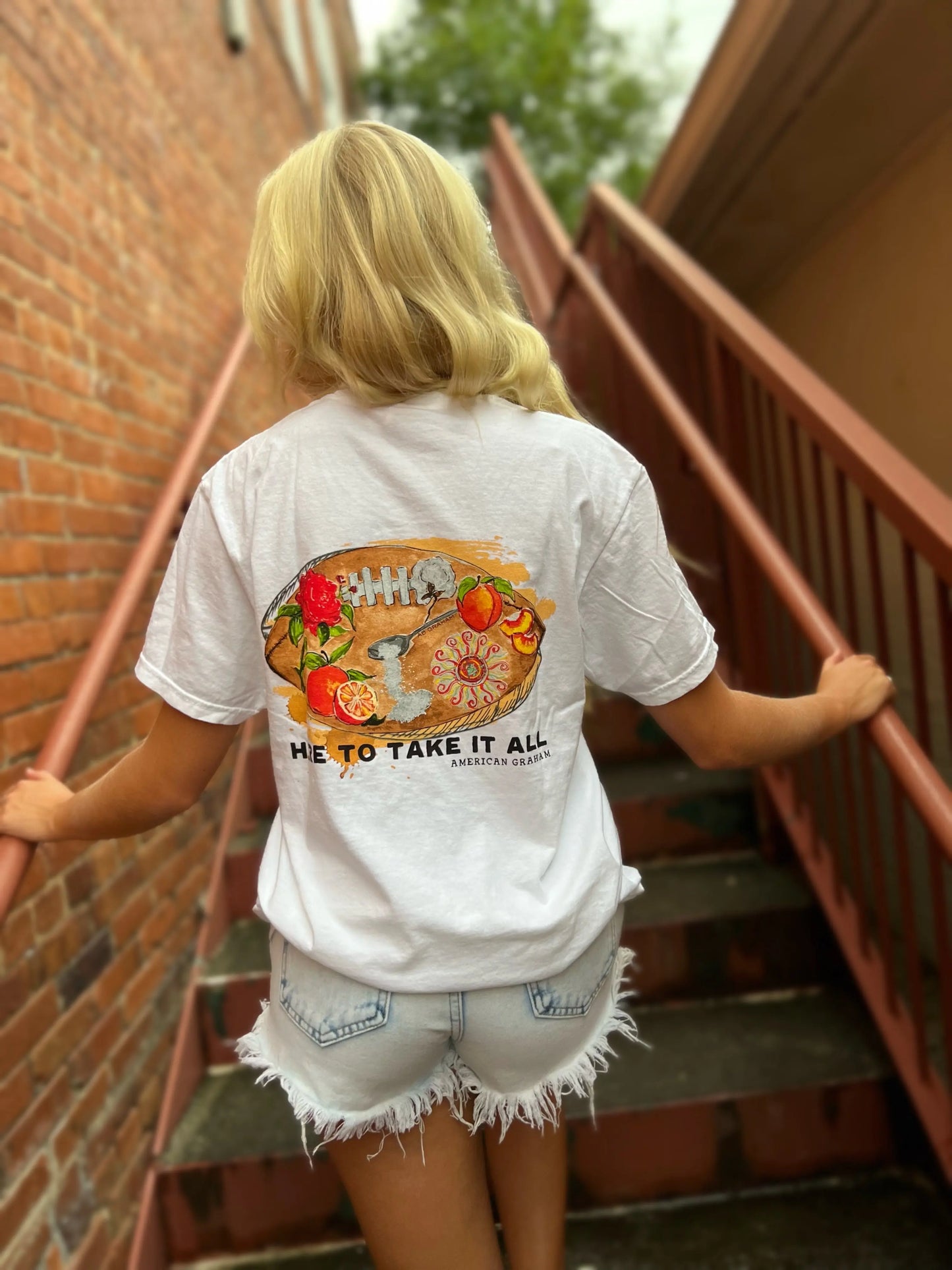 HERE TO TAKE IT ALL Comfort Tee American Graham Apparel