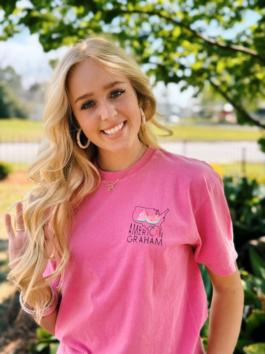 Southern Soulmates Salty Watermelon Comfort Tee American Graham Apparel