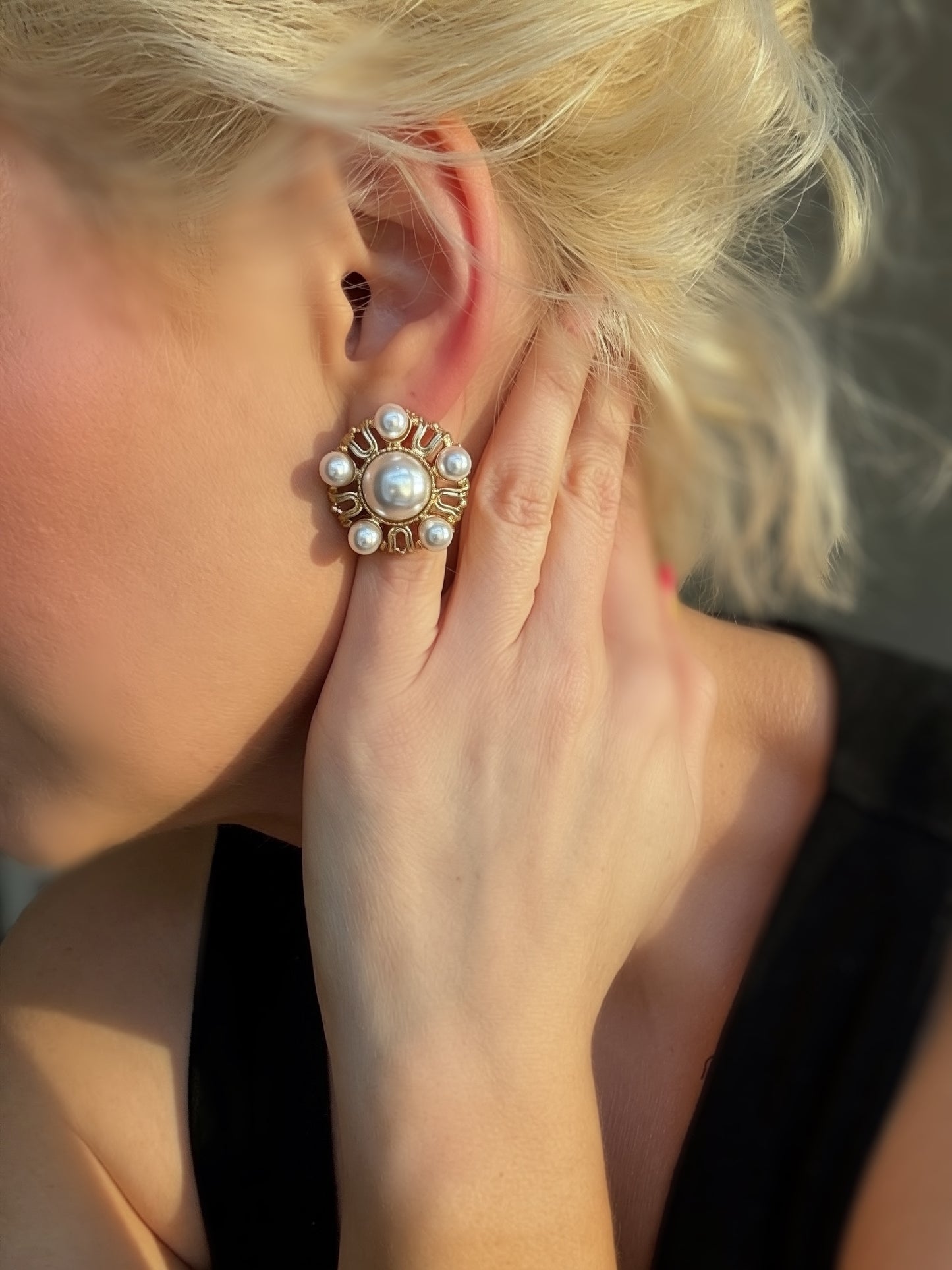 Ivory Elegance Pearl Stud Earrings