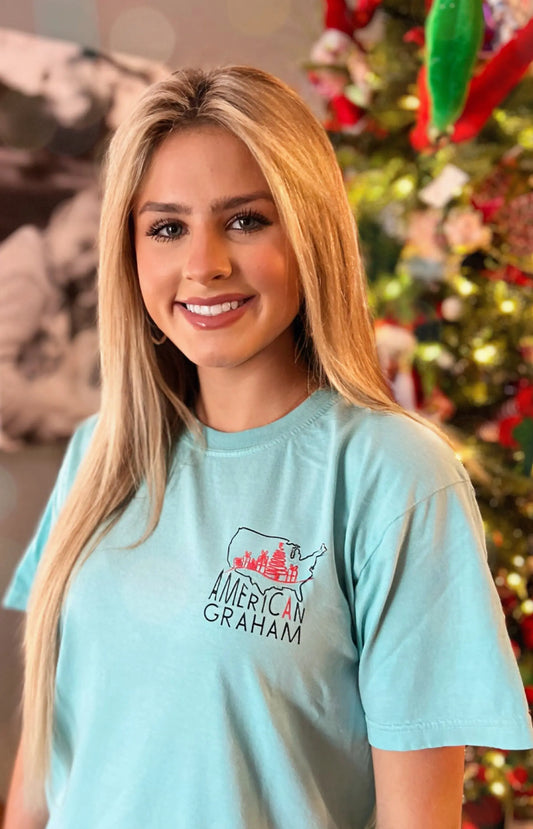 Santa's Little Yelper Holiday Short Sleeve Tee American Graham Apparel