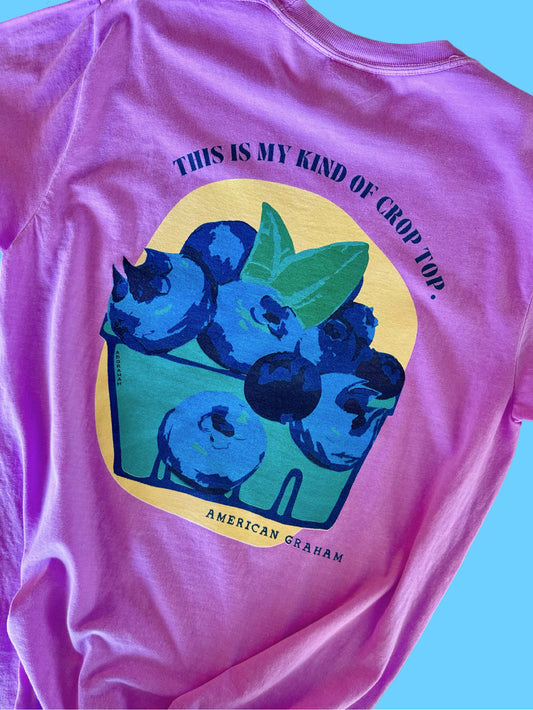 My Kind of Crop Top Blueberry Comfort Colors® Graphic Tee | American Graham