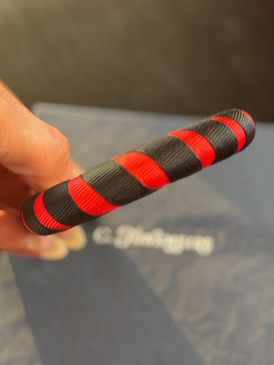 Red & Black Arches Grosgrain Ribbon 1/2" Width Bangle