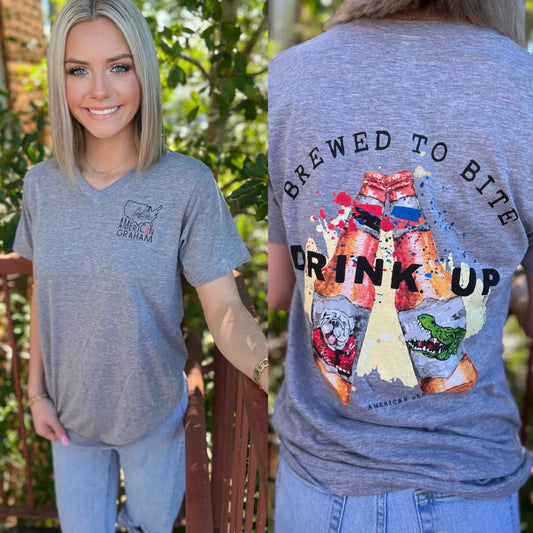 Brewed to BITE GA/FL V-Neck Tee American Graham Apparel