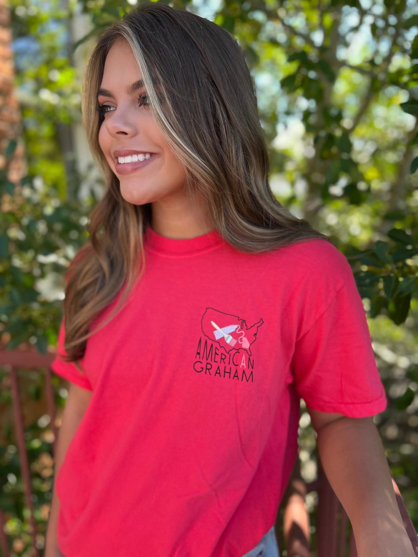 Greetings from Georgia Paprika Short Sleeve Comfort Tee American Graham Apparel