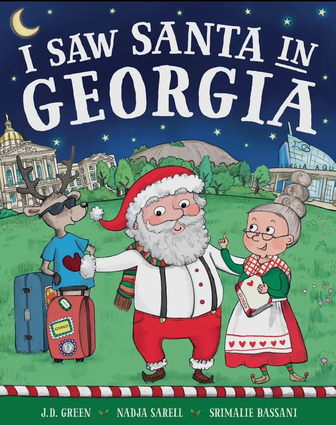I Saw Santa In Georgia Children's Book American Graham Apparel
