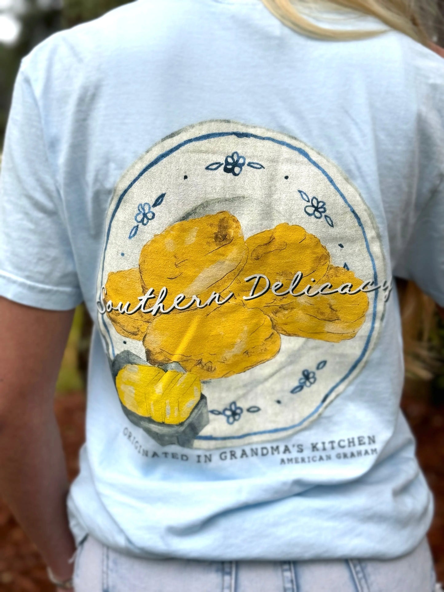 Biscuits, Originated in Grandma's Kitchen Comfort Tee American Graham Apparel
