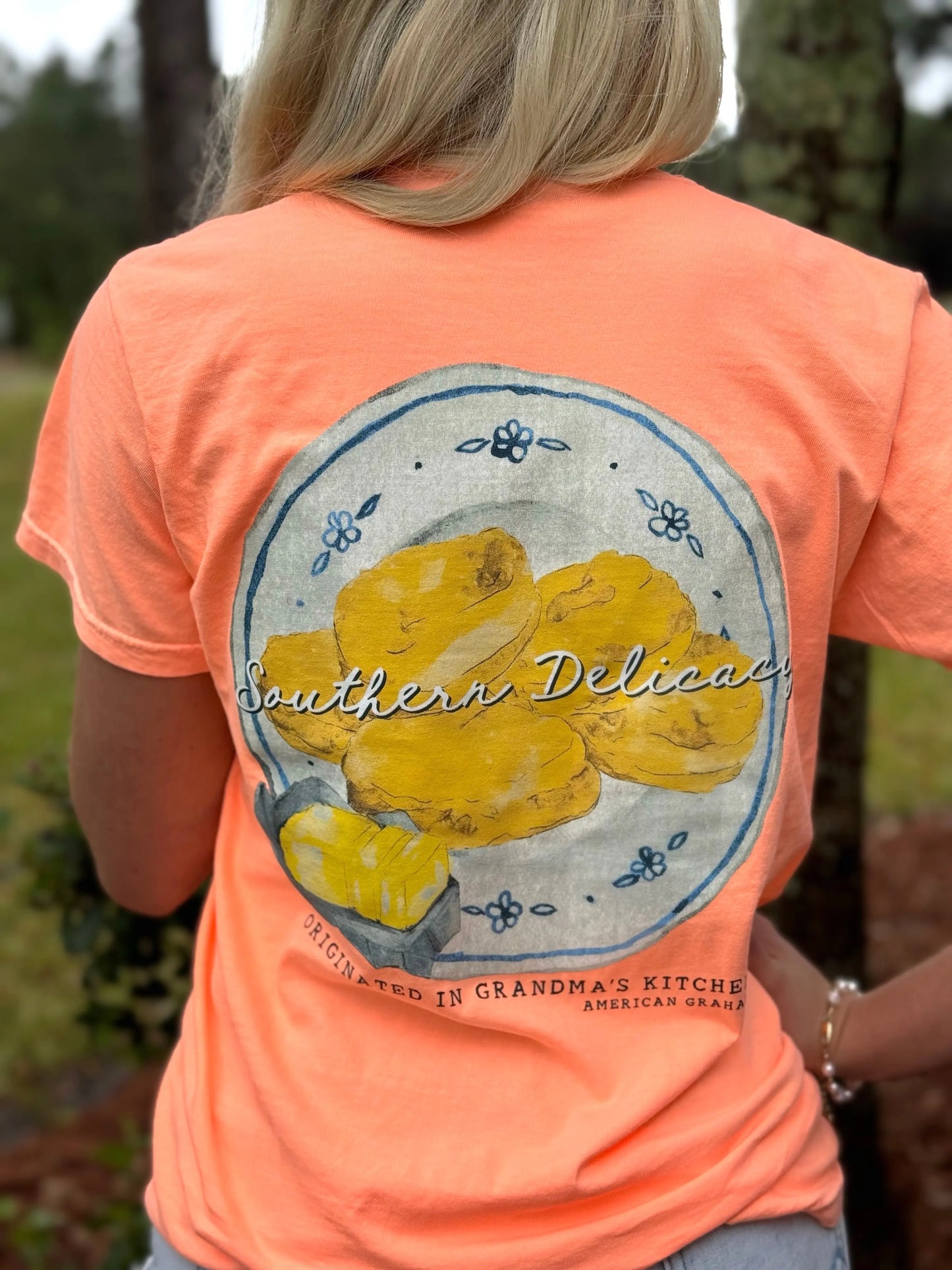 Biscuits, Originated in Grandma's Kitchen Comfort Tee American Graham Apparel
