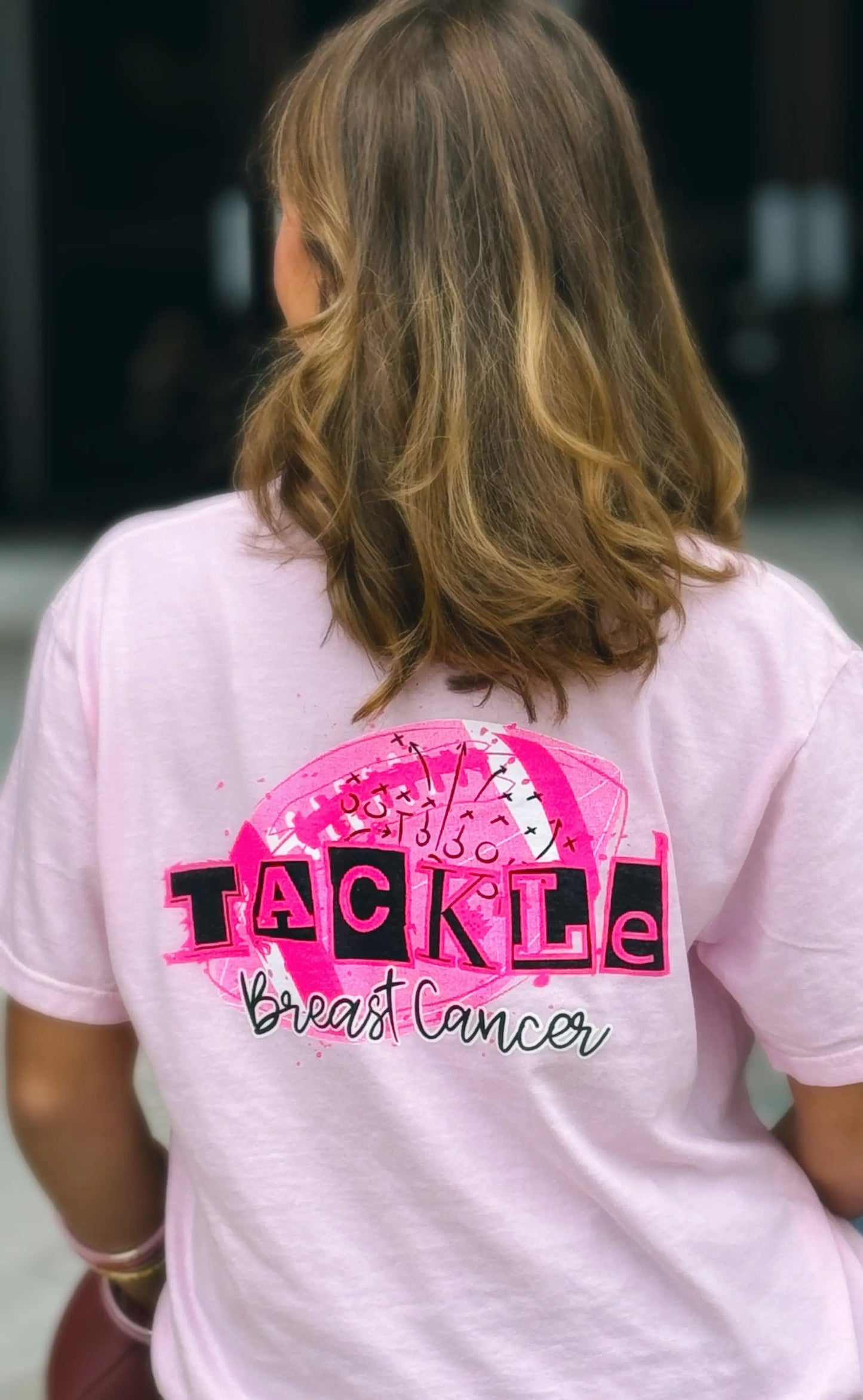 Tackle Breast Cancer Local Charity, Comfort Colors T-Shirt American Graham Apparel