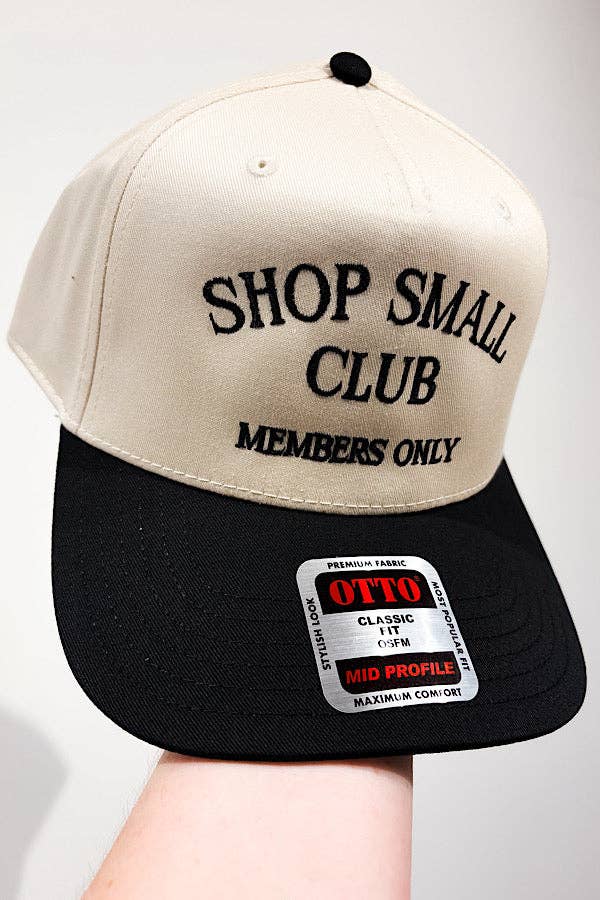 Shop Small Club Embroidered Hat Nash Grey