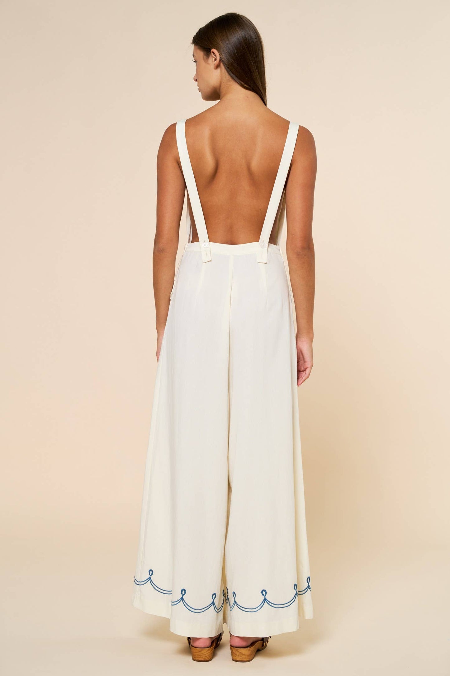 Nautical Embroidered Wide-Leg Jumpsuit – Coastal Summer Outfit