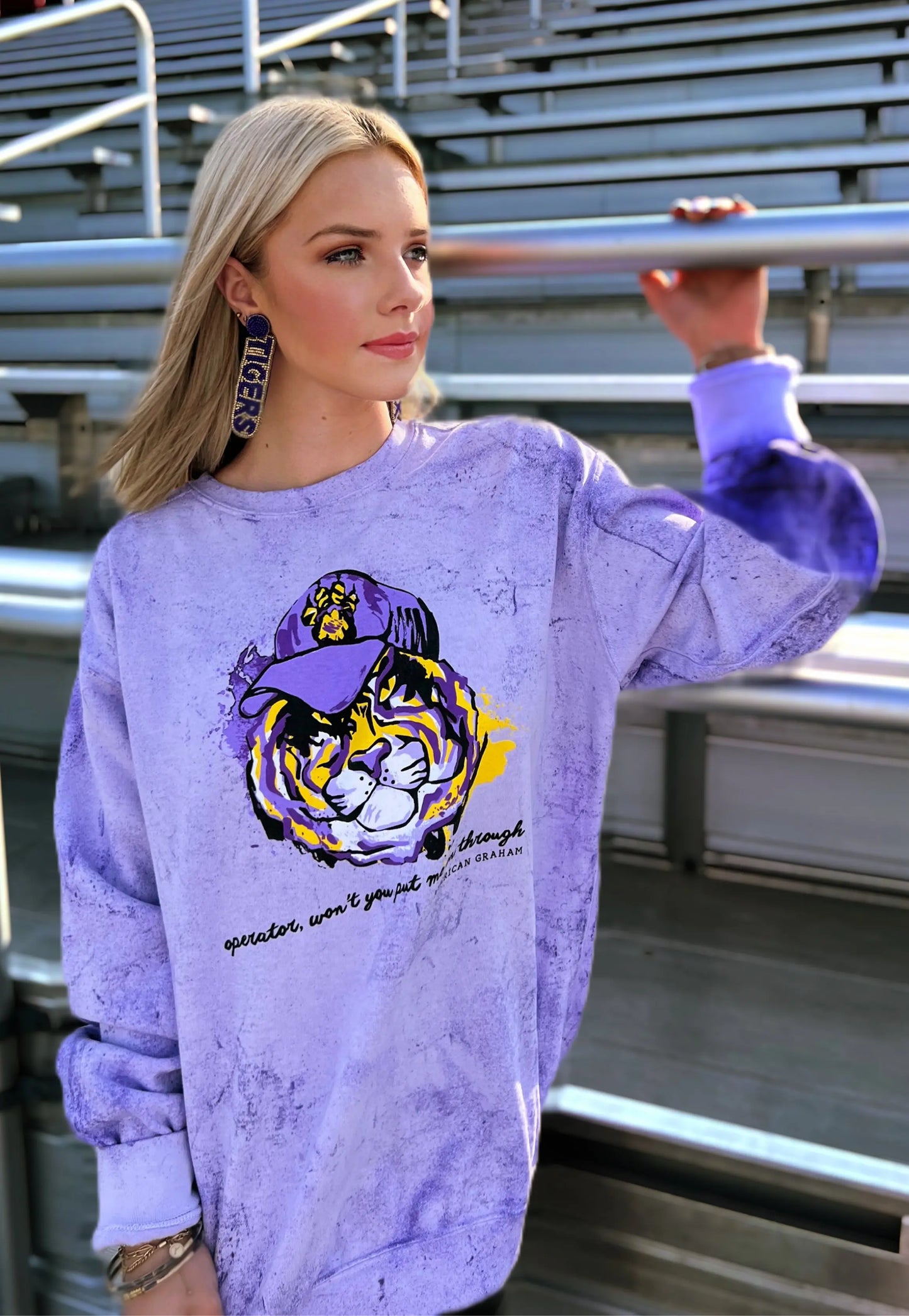 Callin' Baton Rouge Mineral Wash Sweatshirt American Graham Apparel