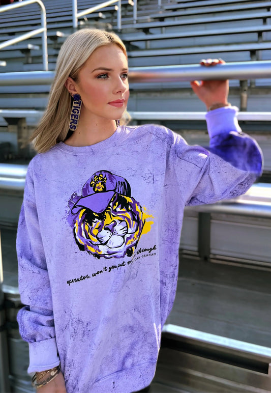 Callin' Baton Rouge Mineral Wash Sweatshirt American Graham Apparel