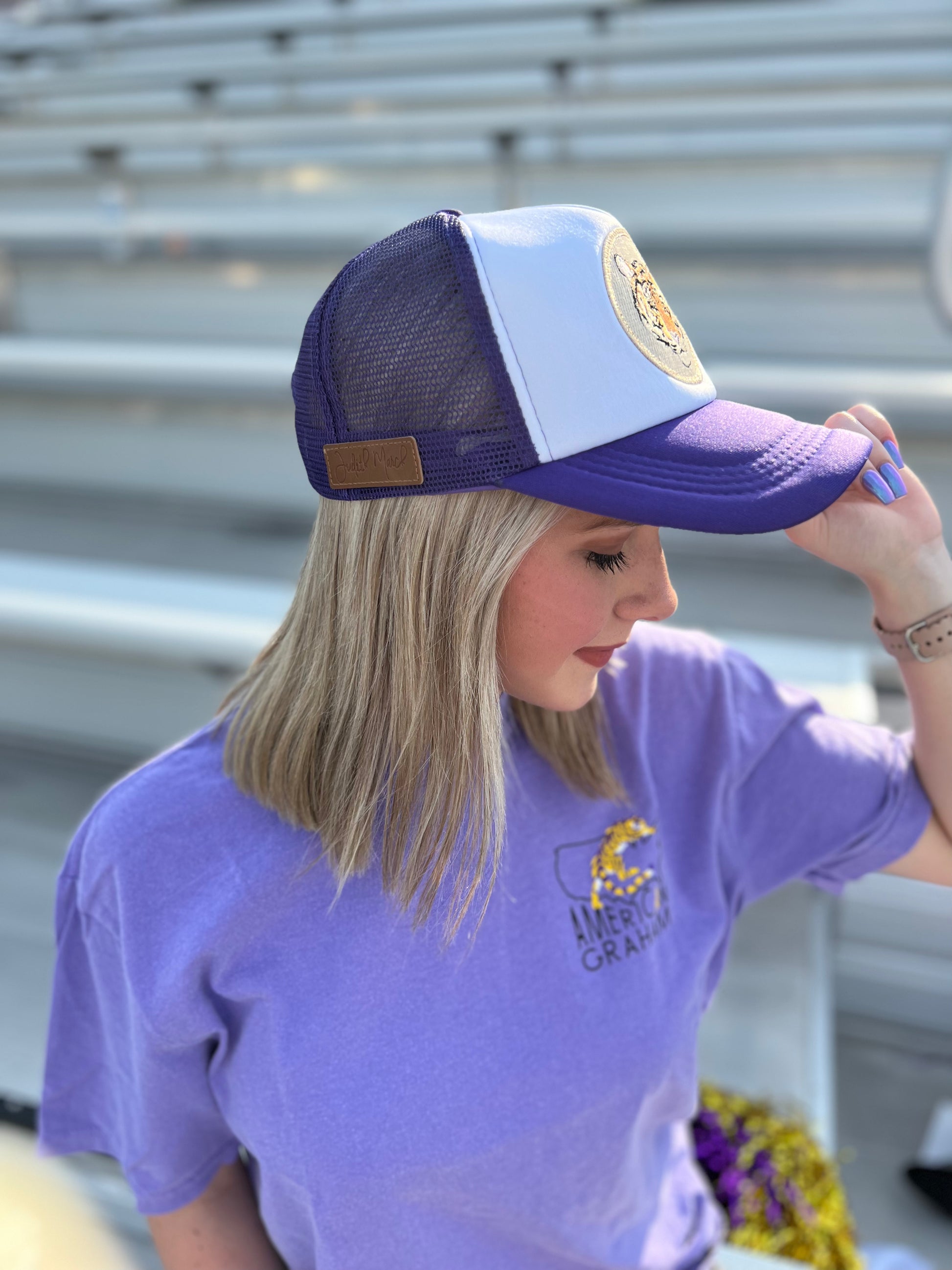 Golden Tiger Patch Trucker Hat American Graham Apparel