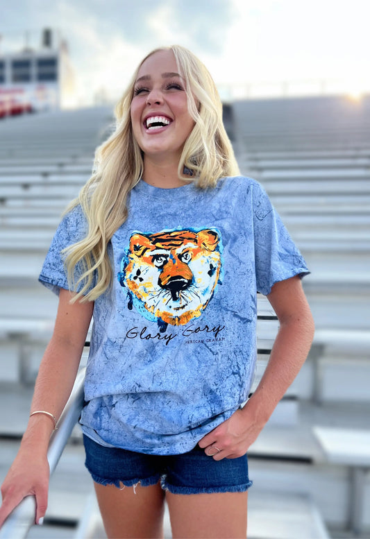 Glory, Glory Tigers Mineral Wash T-Shirt American Graham Apparel