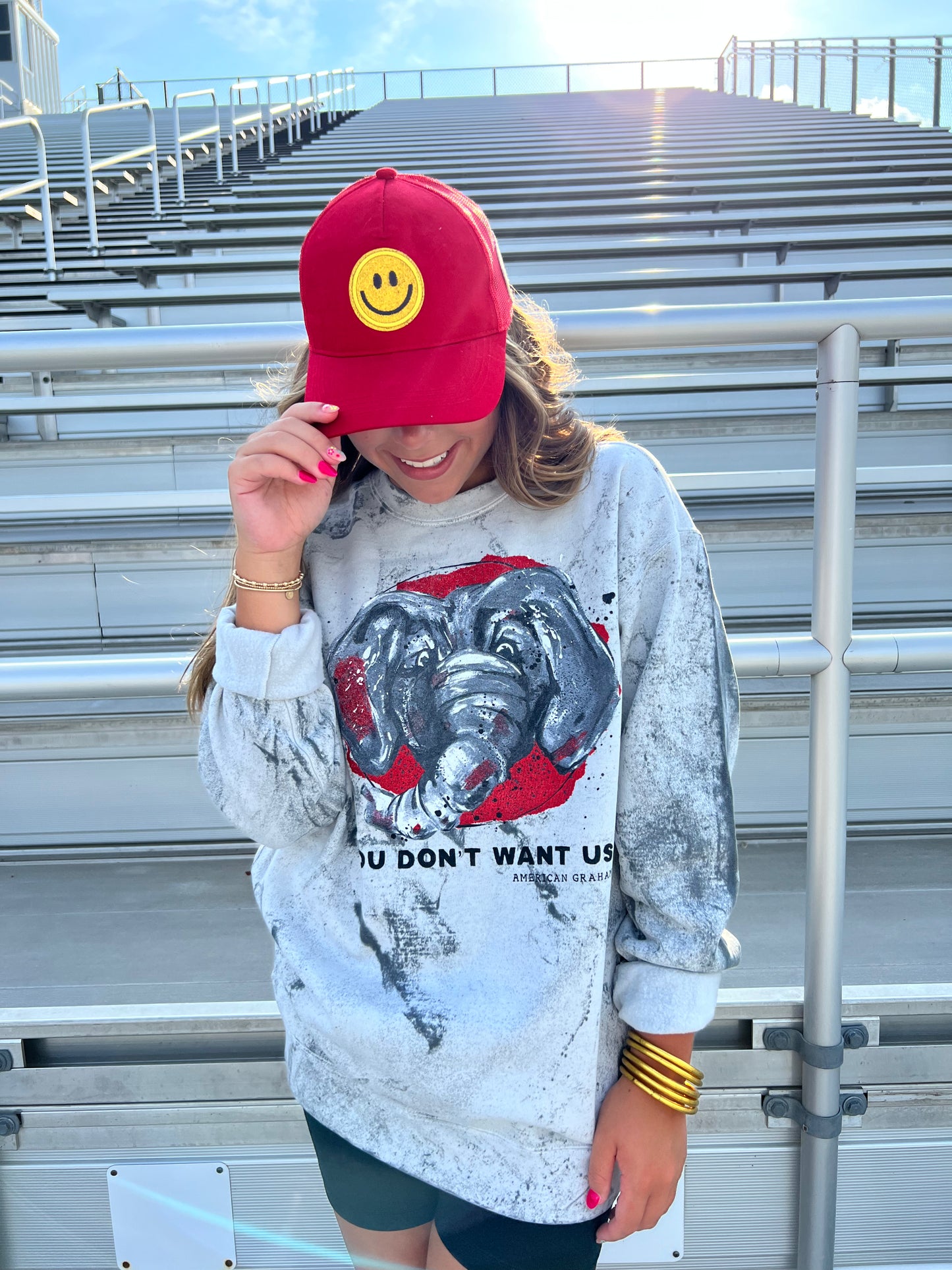 Judith March Gold Elephant Trucker Hat American Graham Apparel