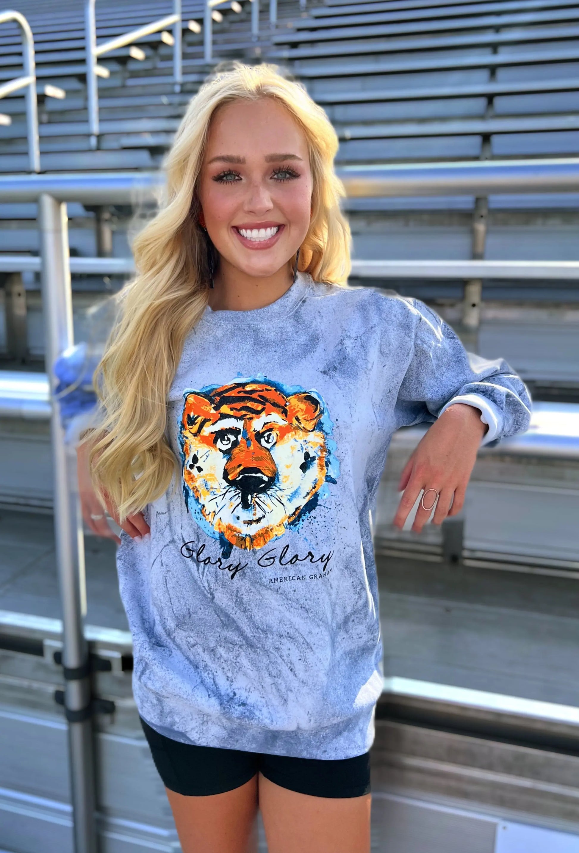 Glory, Glory Tigers Mineral Wash Sweatshirt American Graham Apparel